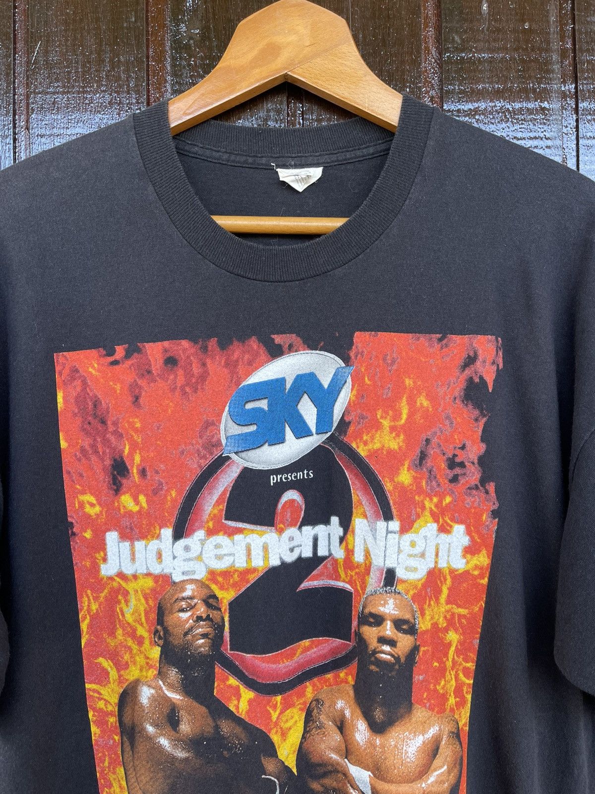 Vintage Vintage 90s Mike Tyson vs Holyfield Boxing Tee Size US XL / EU 56 / 4 - 7 Thumbnail