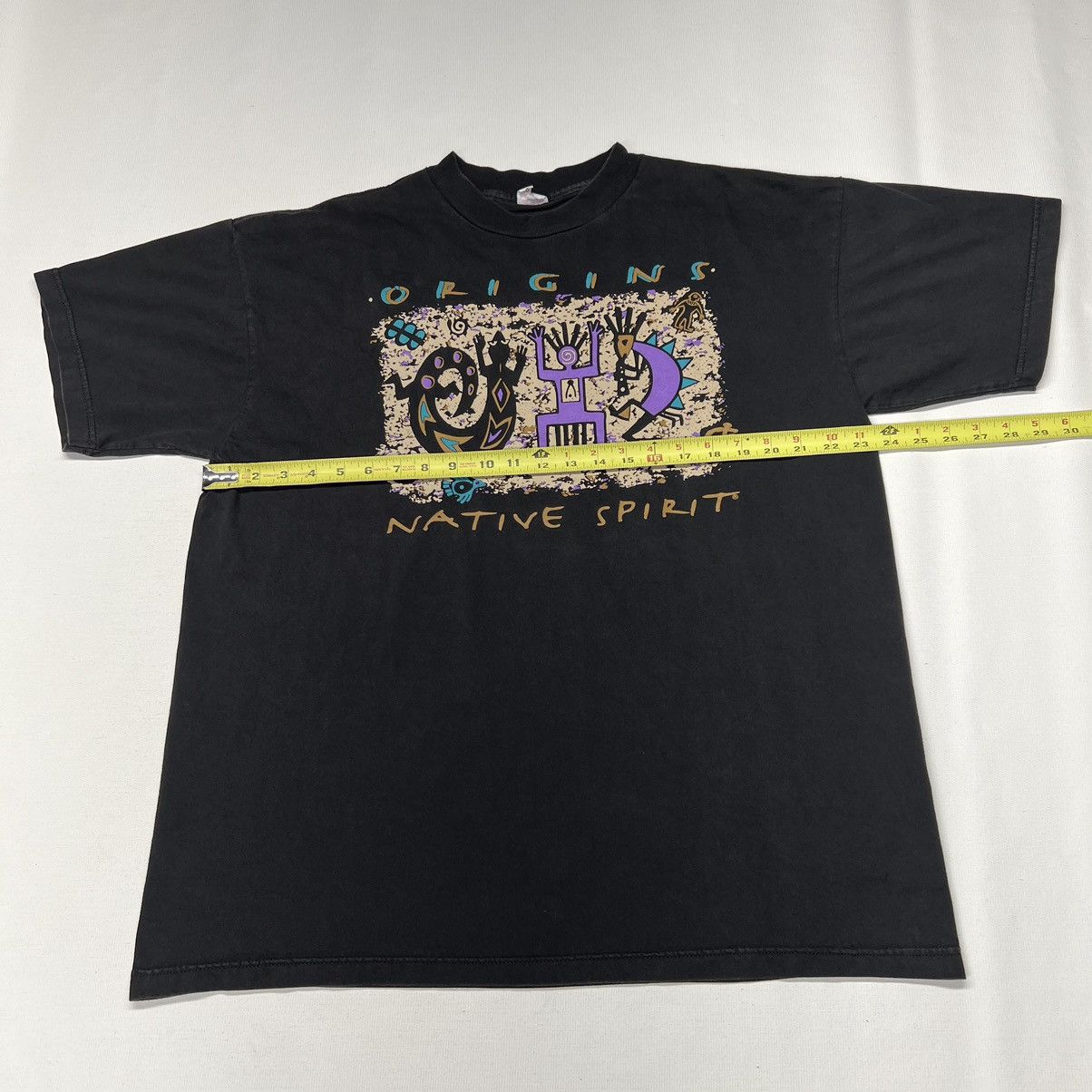 Vintage Sandals Tee Shirt Black Native Spirit Faded Graphic Y2K Size US XL / EU 56 / 4 - 12 Thumbnail