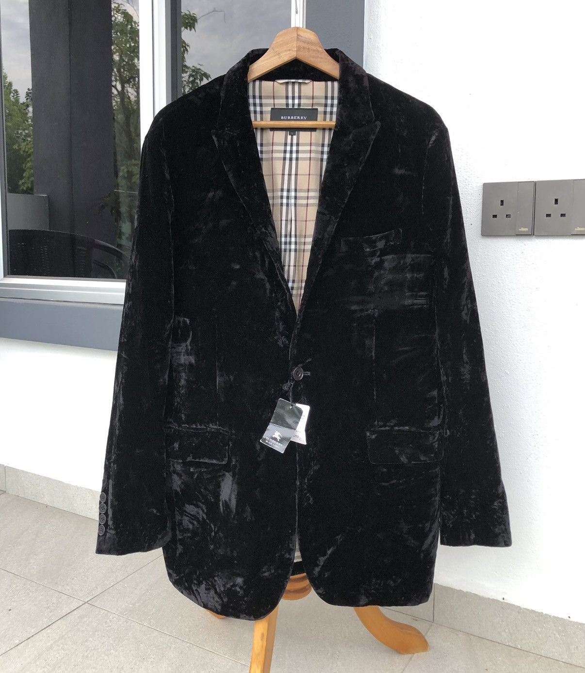 Burberry Burberry Black Label Velvet Lined Novacheck Blazer/Jacket Size US L / EU 52-54 / 3 - 7 Thumbnail