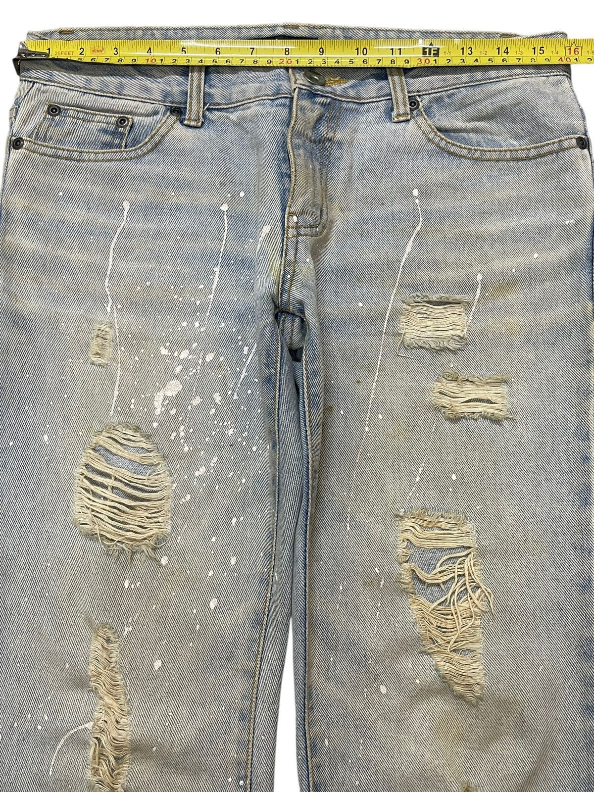 If Six Was Nine Vintage Japanese Brand Faded Distress Paint Splatter Jeans Size US 31 - 11 Thumbnail
