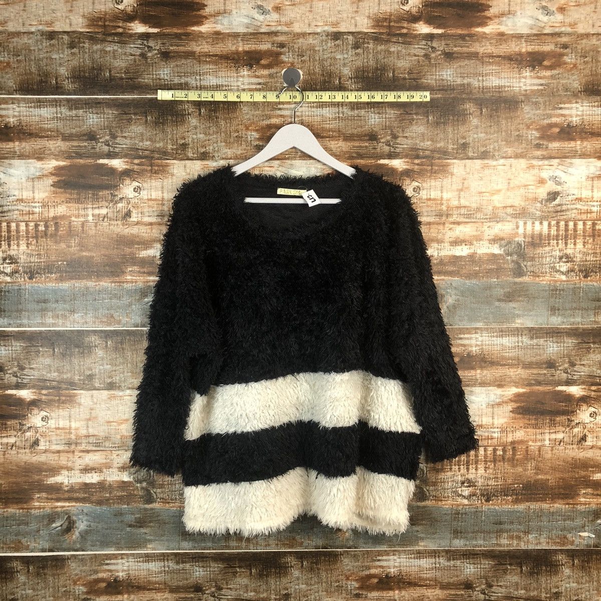 Homespun Knitwear × Japanese Brand DL Park Girl Black fur shaggy Mohair Knitwear #C040 Size M / US 6-8 / IT 42-44 - 1 Thumbnail