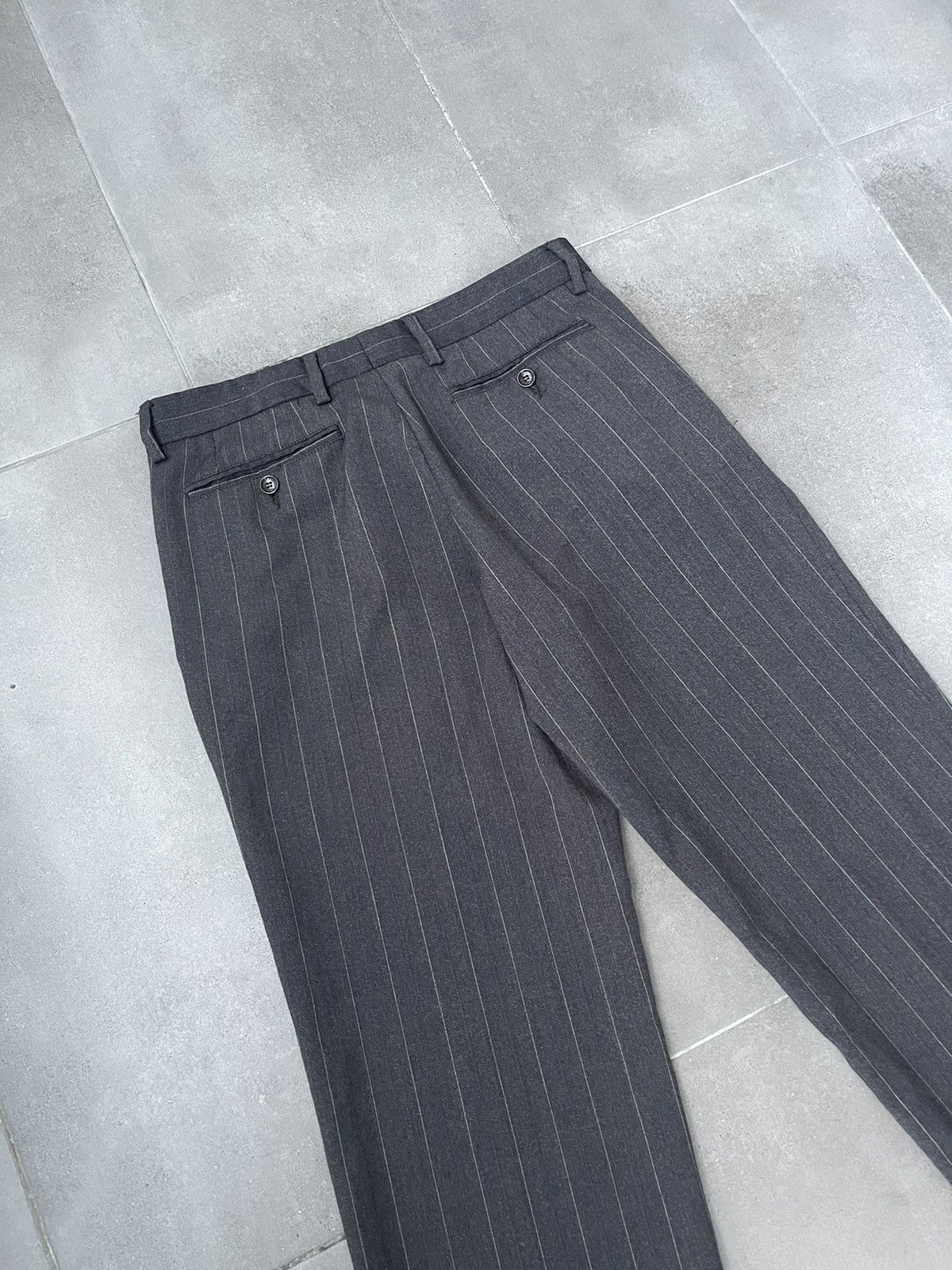 Dolce & Gabbana Dolce & Gabbana Wool Stripped Grey Brown Causal Pants Size US 32 / EU 48 - 11 Thumbnail