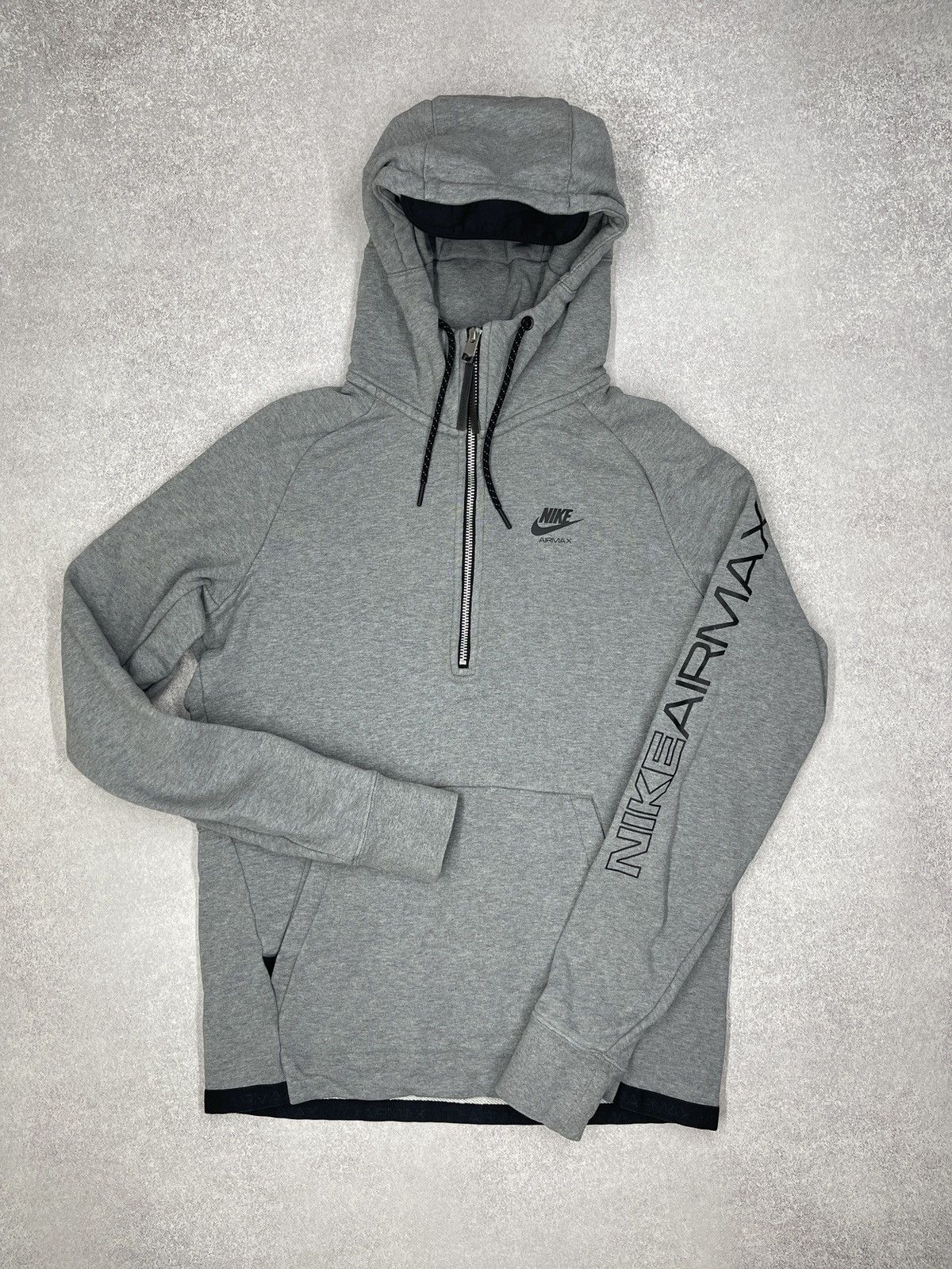 Nike Mens Nike Air Max Ninja Hoodie Grey Big Logo Drill ACG TECH Size US S / EU 44-46 / 1 - 2 Thumbnail