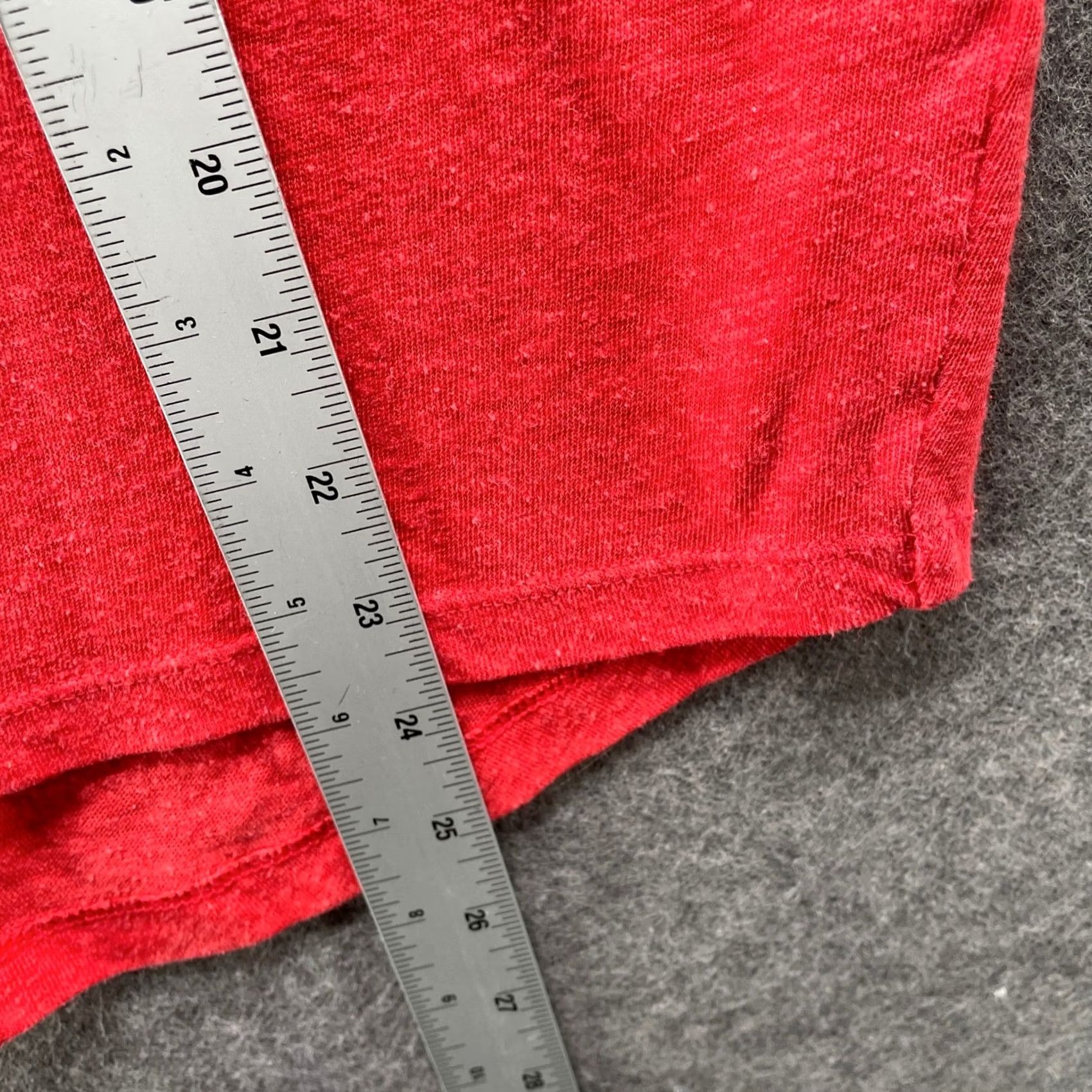 White House Black Market VINTAGE White House Black Market Linen Blend T-Shirt Womens S Red V-Neck Dolman Sleeve Size S / US 4 / IT 40 - 7 Thumbnail