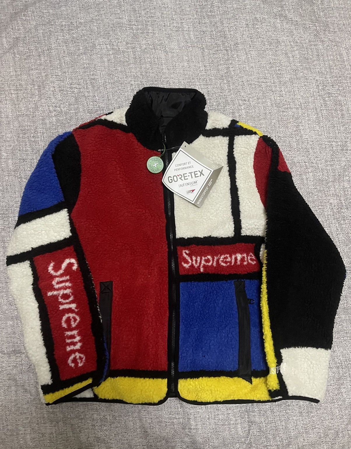 Supreme Reversible Colorblocked Fleece Jacket | Grailed