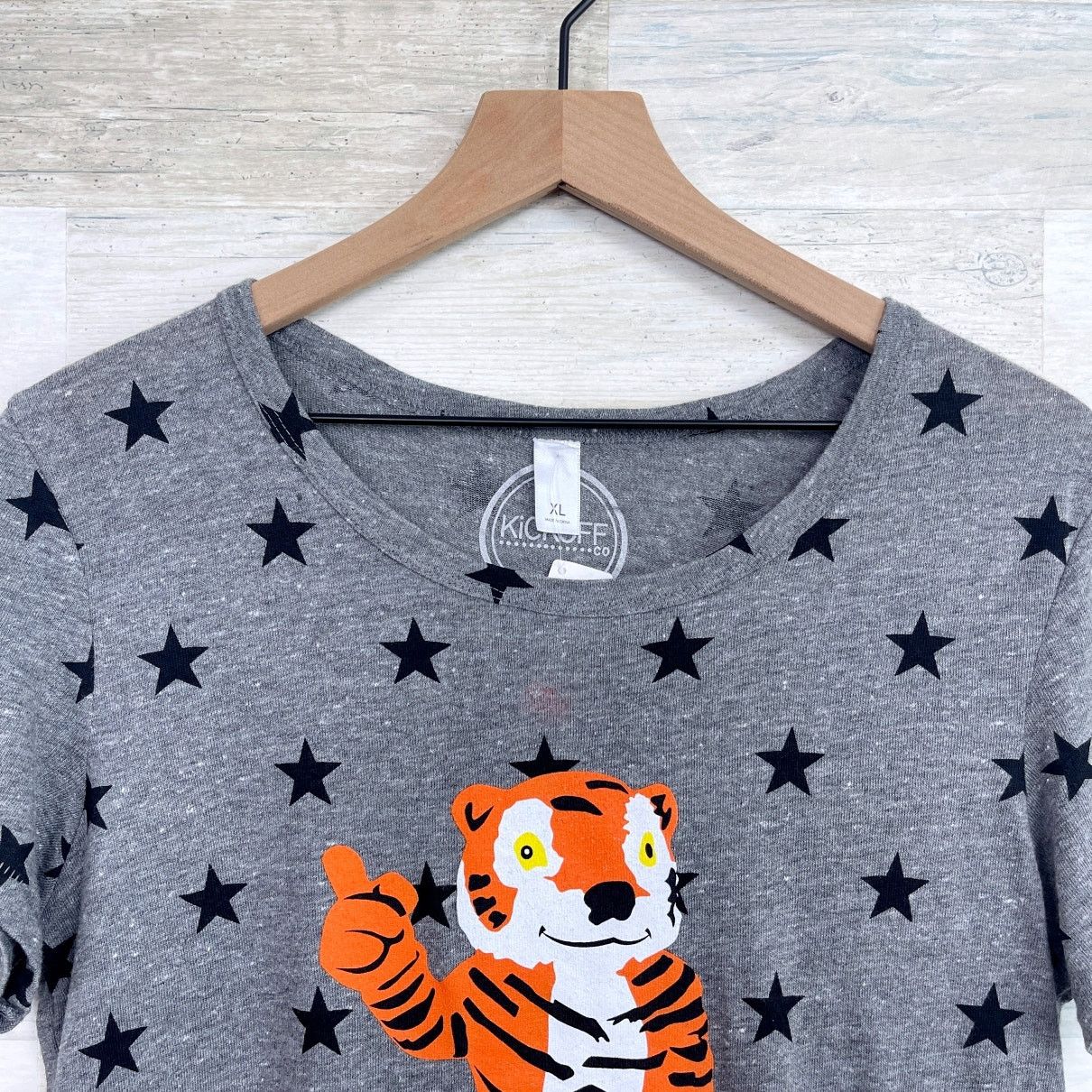 Other Clemson Tigers Star Print T Shirt Gray Womens XL Size XL / US 12-14 / IT 48-50 - 2 Thumbnail