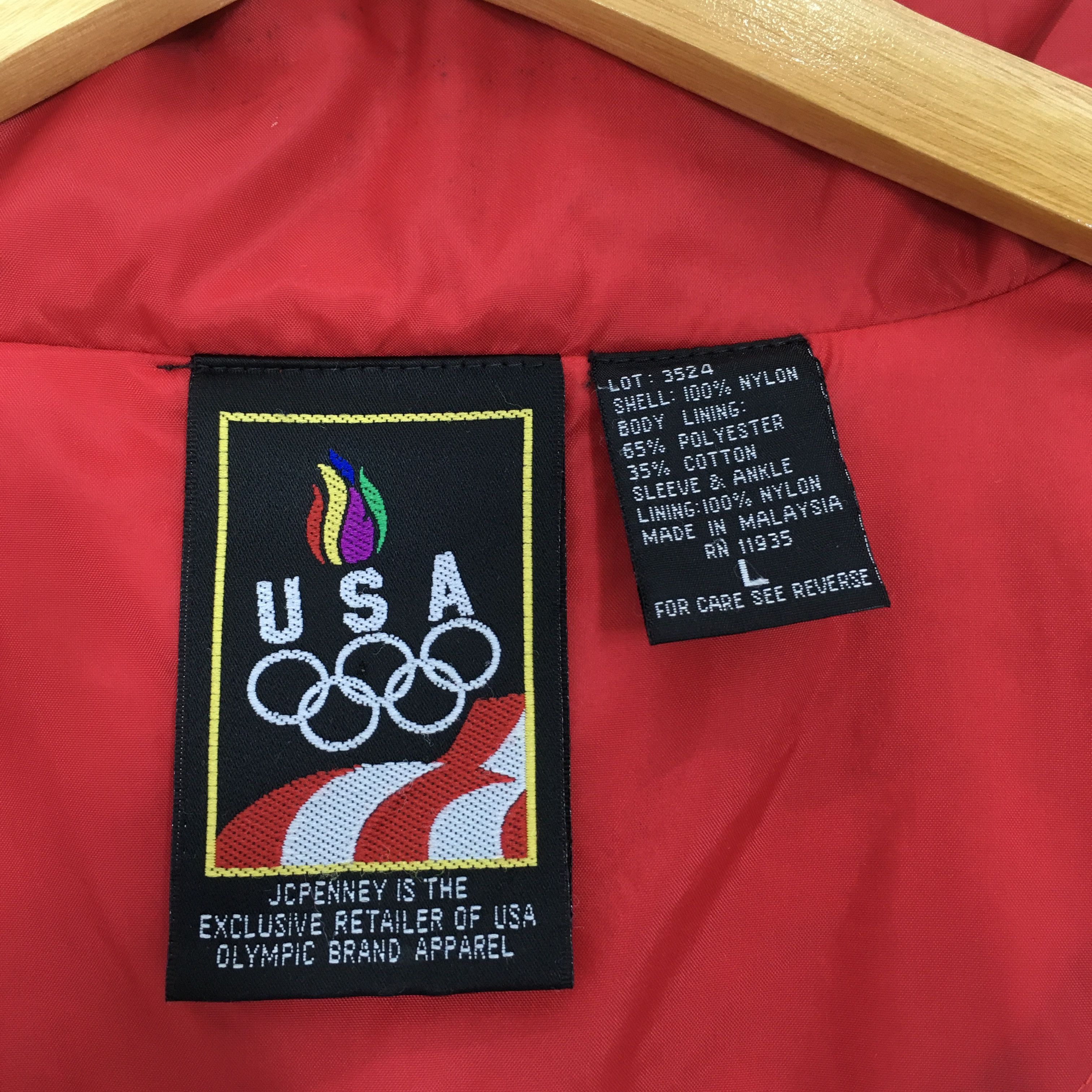 USA Olympics Vintage 90s JcPenney Olympics Usa Zipper Jacket Large Size US L / EU 52-54 / 3 - 7 Thumbnail