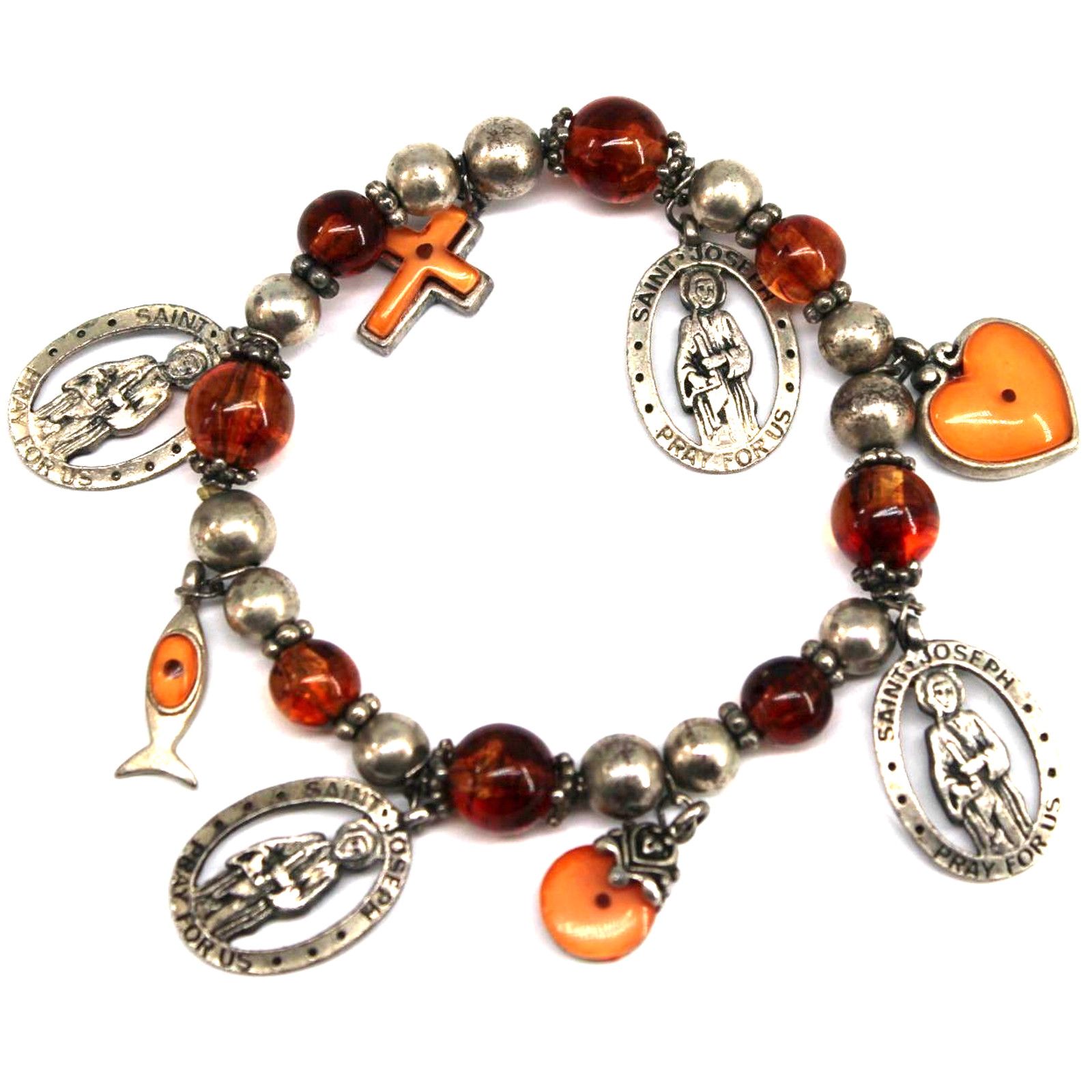 Other Vintage St. Joseph Catholic Bracelet • Stretch Size ONE SIZE - 1 Thumbnail