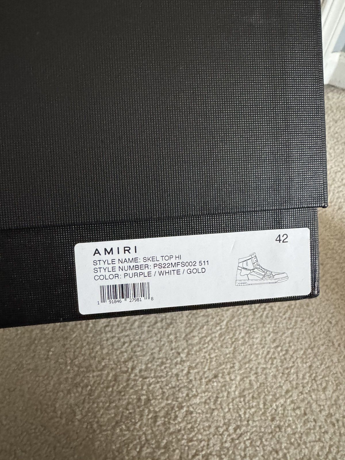 Amiri Men's Amiri Skel-Top Hi Leather Bones High-Top Sneakers Size US 9 / EU 42 - 7 Thumbnail