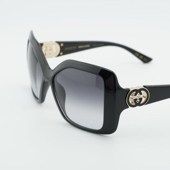 Gucci Gucci GG2015S 001 Sunglasses Black Square Frame Size ONE SIZE - 2 Thumbnail