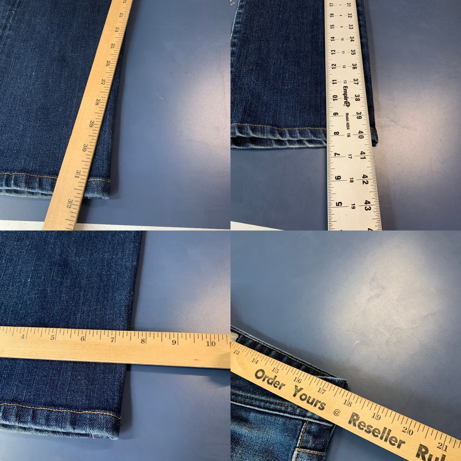 Denime AG Adriano Goldschmied Jeans The Everett 34X34 Blue Denim Slim Straight 5-Pocket Style Men’s Size US 34 / EU 50 - 9 Thumbnail