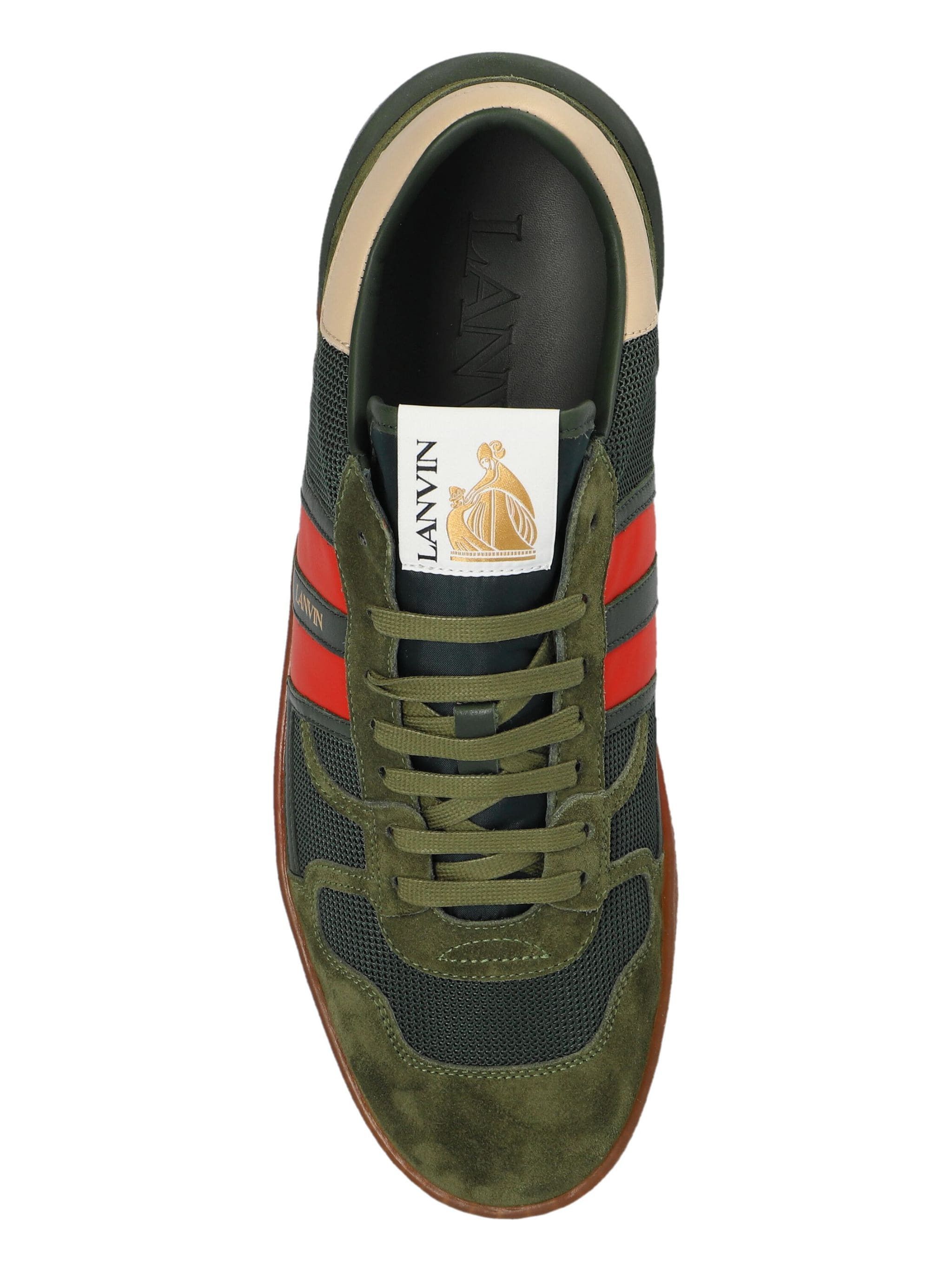 Lanvin o1s22i1n1024 Leather Mesh Clay Sneakers in Multicolor Size US 7 / EU 40 - 6 Thumbnail