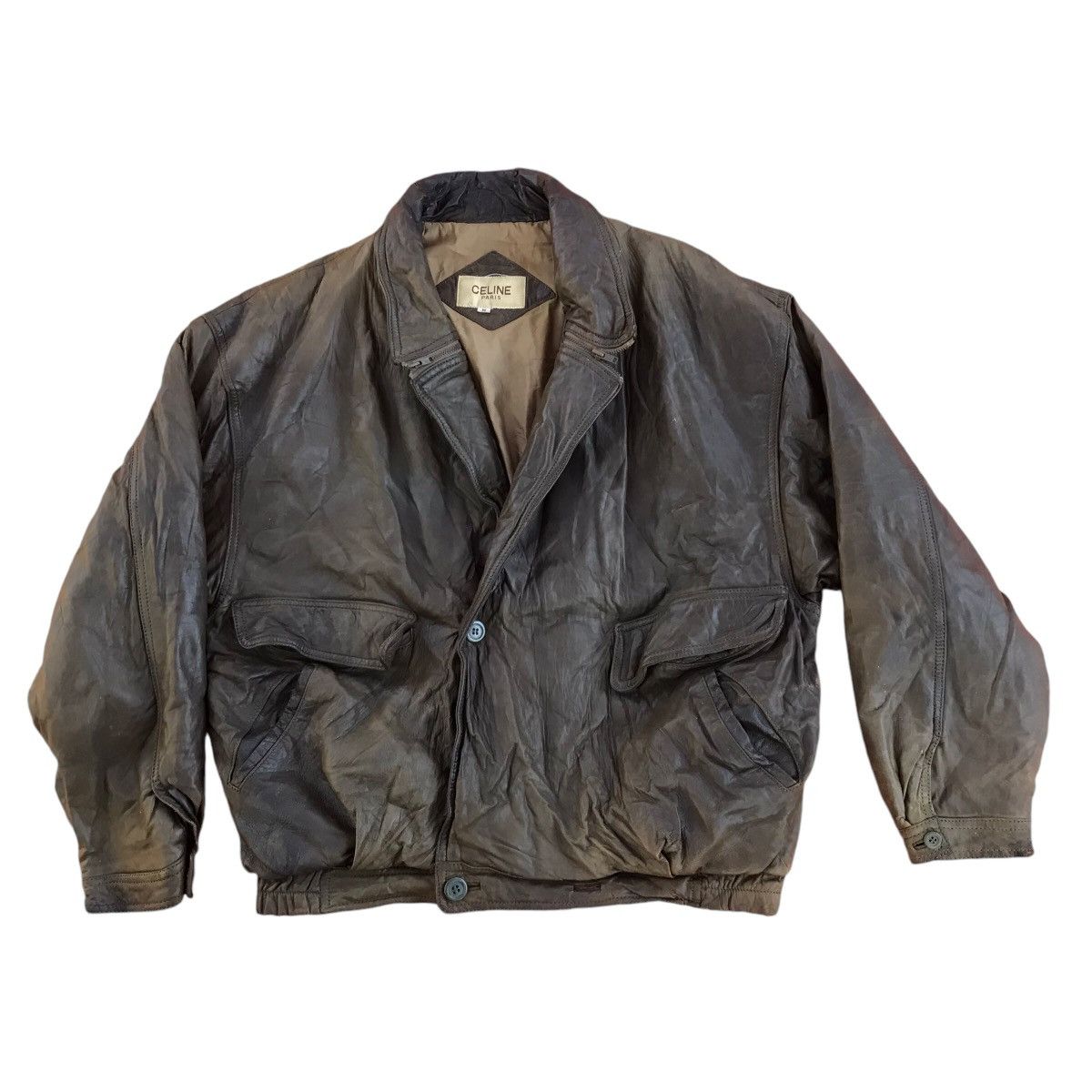 Celine RARE VINTAGE CELINE PARIS LEATHER JACKET Size US M / EU 48-50 / 2 - 2 Thumbnail