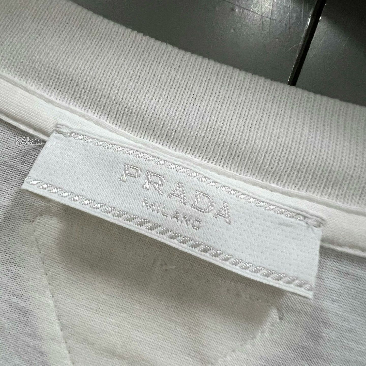 Prada PRADA White Printed Short-Sleeve T-Shirt Size US L / EU 52-54 / 3 - 3 Thumbnail