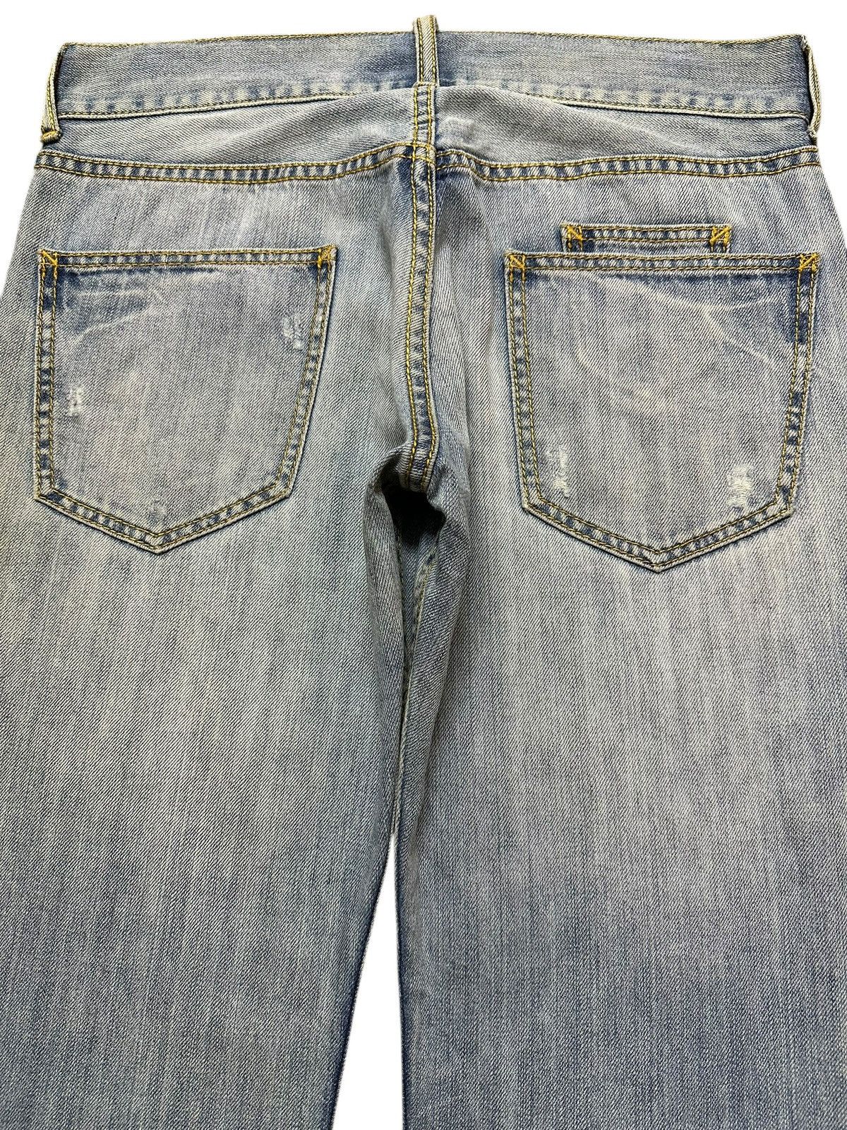 Japanese Brand Vintage Japanese Brand Blue Faded Wash Clawmark Style Baggy Size US 31 - 5 Thumbnail