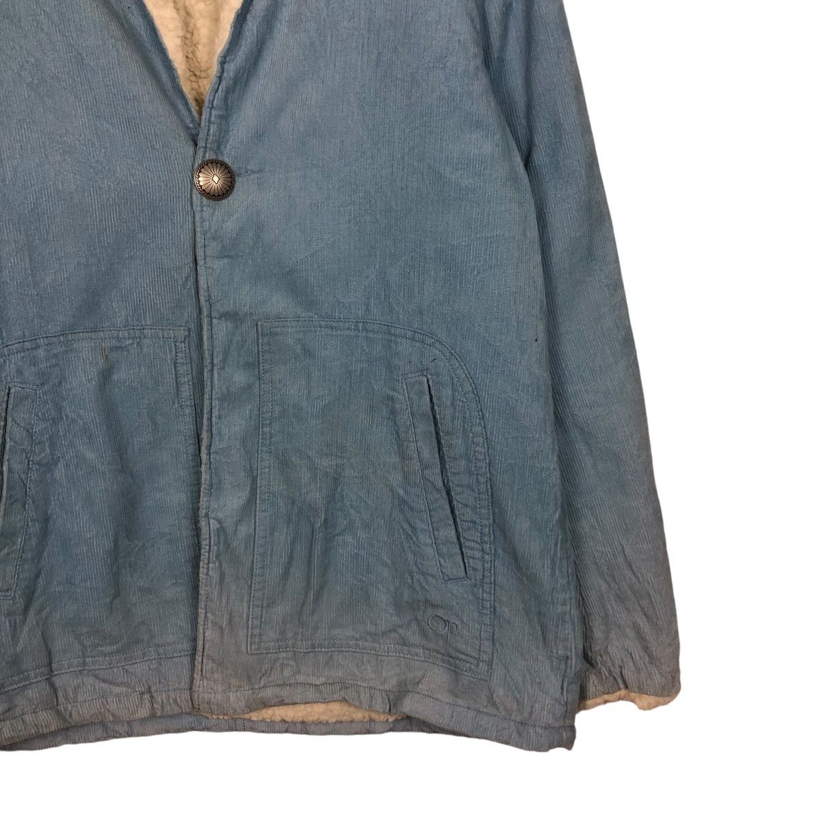 Japanese Brand × Ocean Pacific × Vintage 📌Vintage Indigo Denim Jacket Ocean Pacific Fur Lining Size US L / EU 52-54 / 3 - 6 Thumbnail