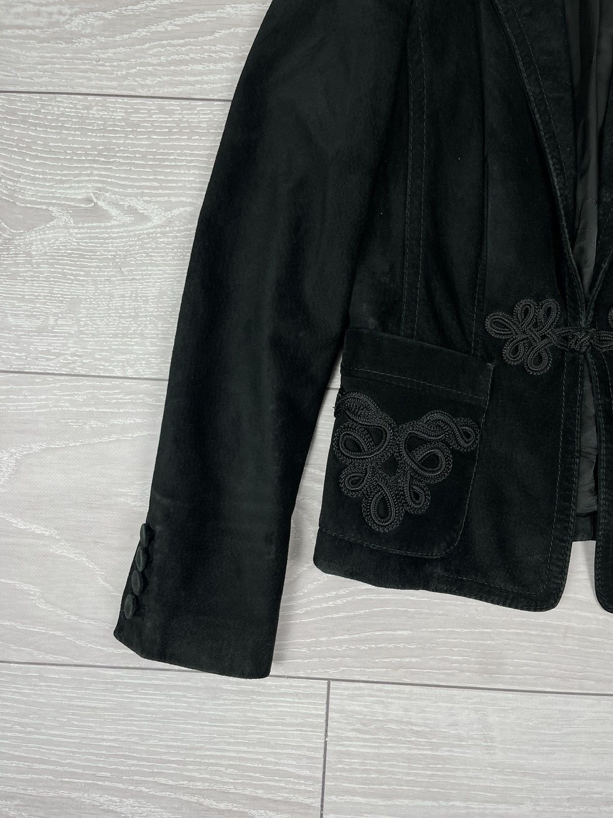 Bally Bally Vintage Black Suede Leather Avante Garde Jacket Size M / US 6-8 / IT 42-44 - 5 Thumbnail