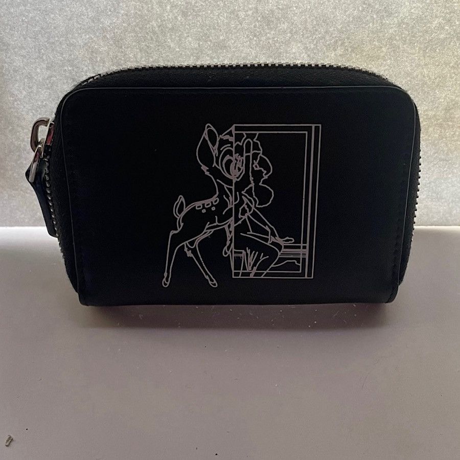 image of Authentic Givenchy Black Calf Leather Bambi Compact Wallet, Women's