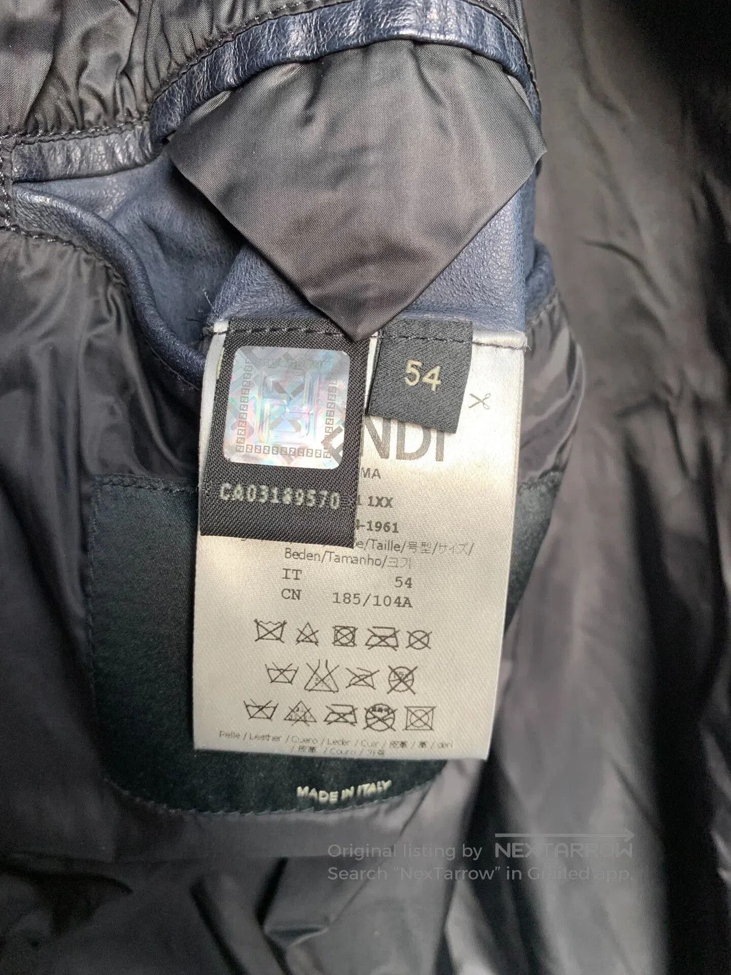 Fendi FENDI Men's Leather Jacket. Size US L / EU 52-54 / 3 - 5 Thumbnail
