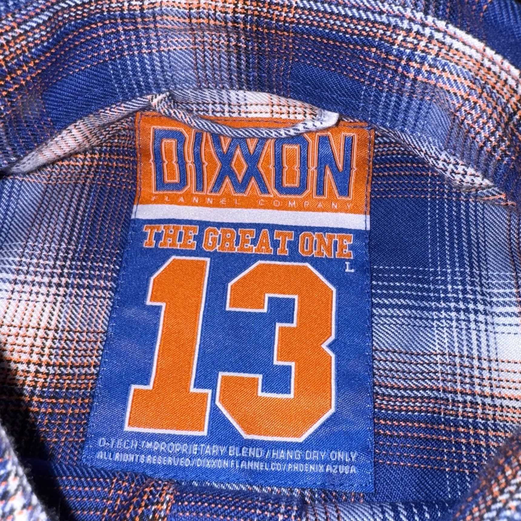 Vintage Dixxon Flannel The Great One Pearl Snap Shirt Size Large Blue White Orange Plaid Shirt Size US L / EU 52-54 / 3 - 5 Thumbnail