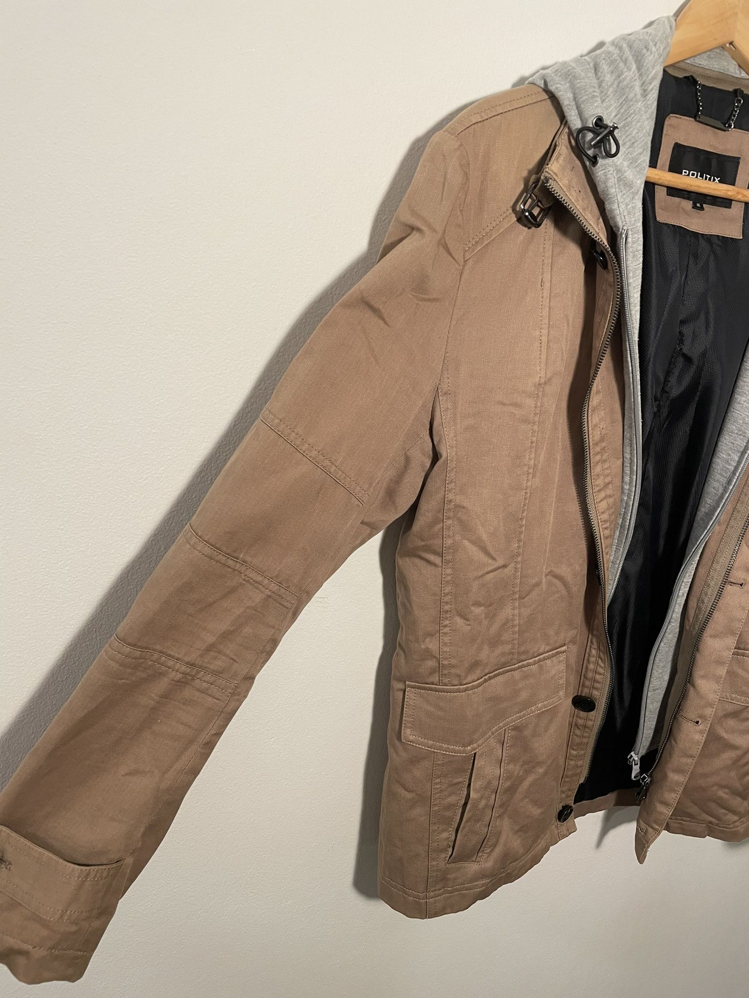 Other Politix jacket, beige with removable hoodie Size US M / EU 48-50 / 2 - 5 Thumbnail