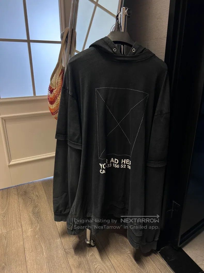 Balenciaga Balenciaga Faux Two-Piece Washed Hoodie Size US M / EU 48-50 / 2 - 1 Thumbnail