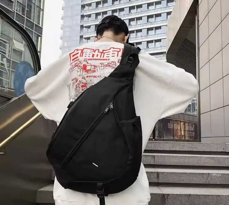 Japanese Brand Sling Chest Bag - Modern Minimalist Nylon Crossbody Size ONE SIZE - 1 Thumbnail