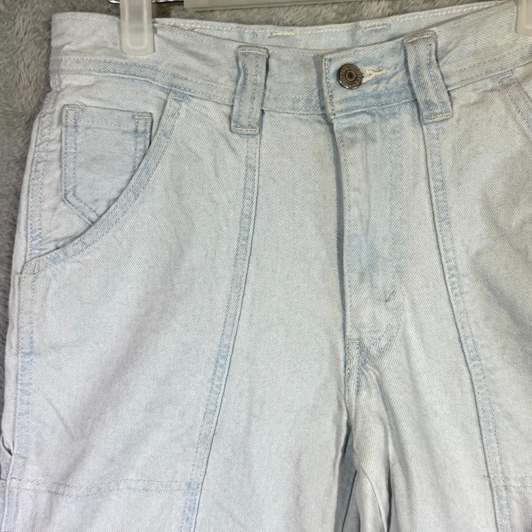 Levi's Levi’s Carpenter Jeans Mens 27×31 Light Blue Denim Workwear Utility Straight Leg Jeans Size US 27 - 3 Thumbnail