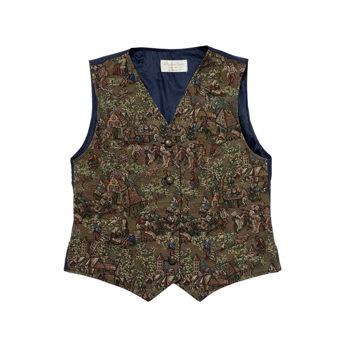 Vintage Gobelin Art Brussels vest Size L / US 10 / IT 46 - 1 Thumbnail