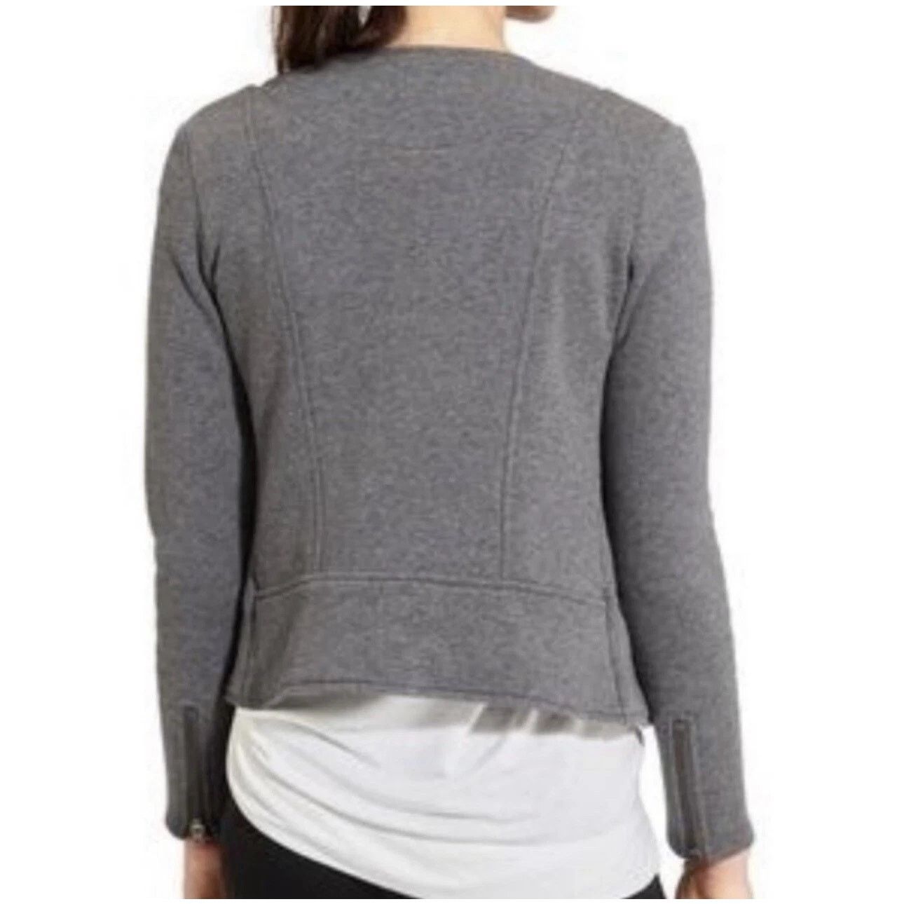 Athleta Athleta Belvedere Asymmetrical Moto Quilted Knit Jacket NWT Size XL / US 12-14 / IT 48-50 - 2 Thumbnail