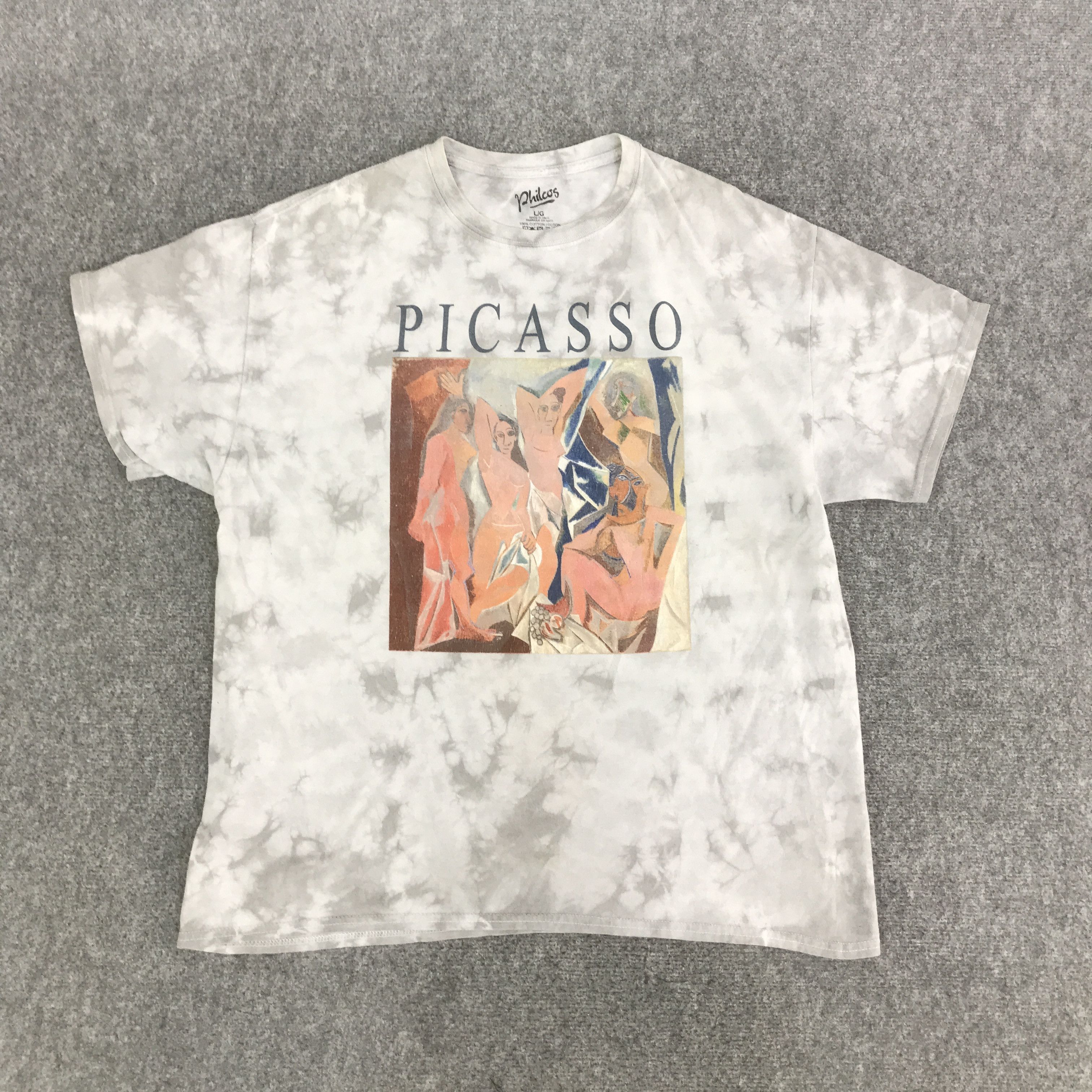 Japanese Brand Y2K PICASSO RARE DESIGN ART T-SHIRT K117B20 Size US L / EU 52-54 / 3 - 1 Thumbnail