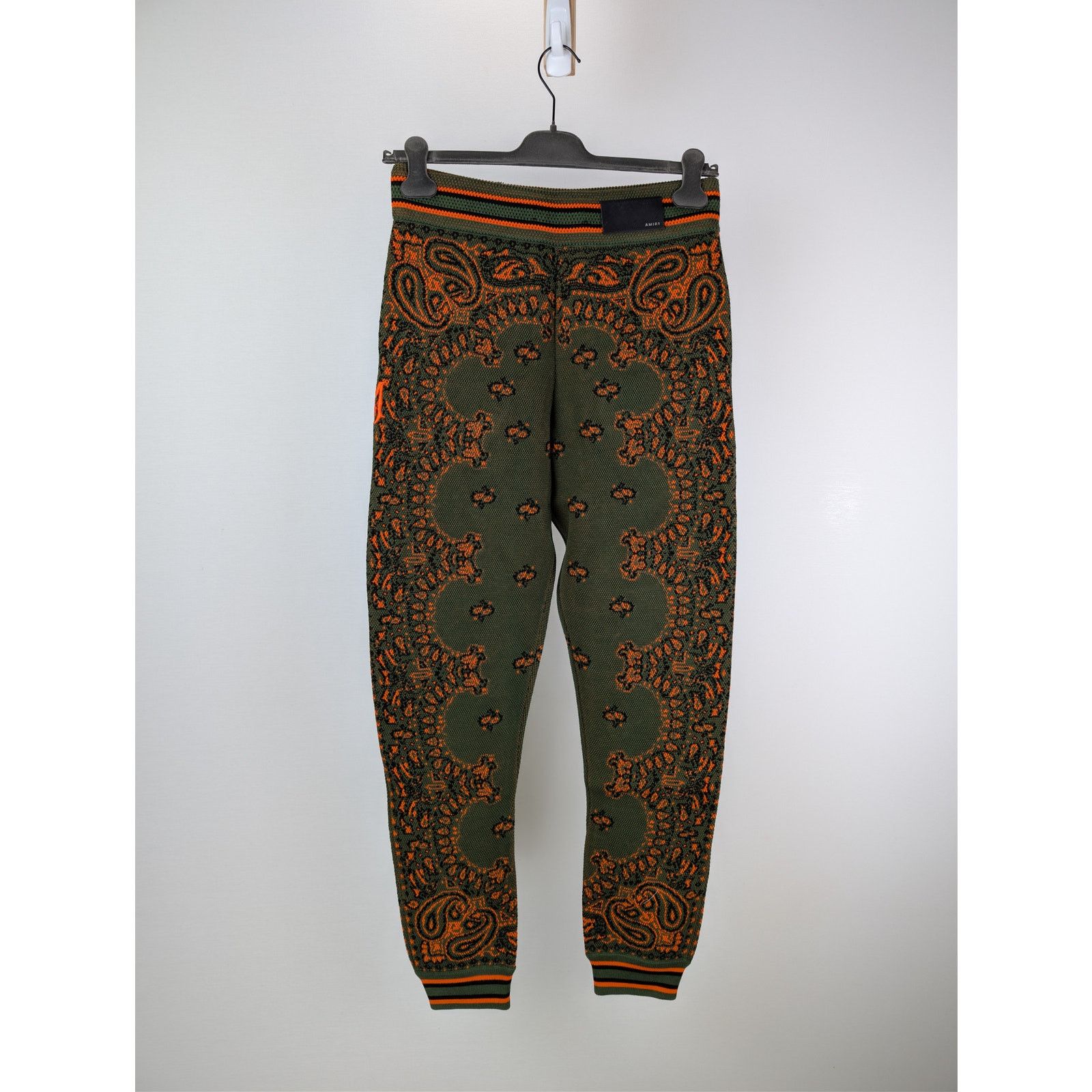 Amiri o1rshd1 Q:2 / Bandana B-Ball Sweatpants in Green/Orange Size US 32 / EU 48 - 10 Thumbnail