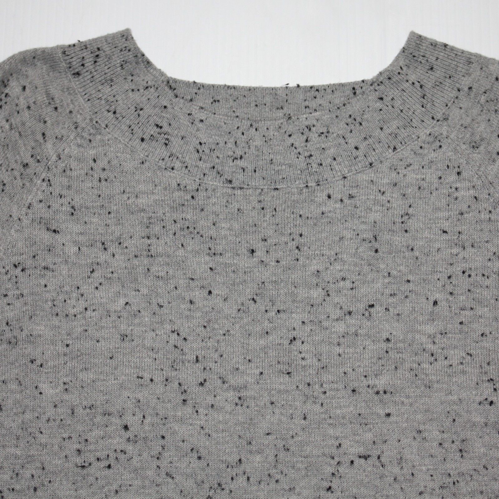 Loft Speckled Draped Sleeve Sweater in Light Gray Mélange size M Size M / US 6-8 / IT 42-44 - 3 Thumbnail