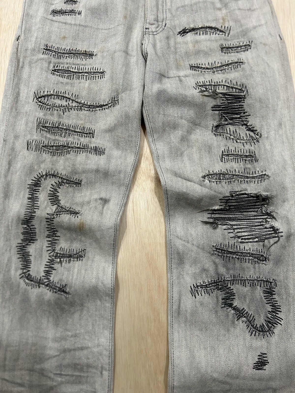 semanticdesign Vintage SemanticDesign Clawmark Distressed Trashed Jeans Size US 31 - 3 Thumbnail