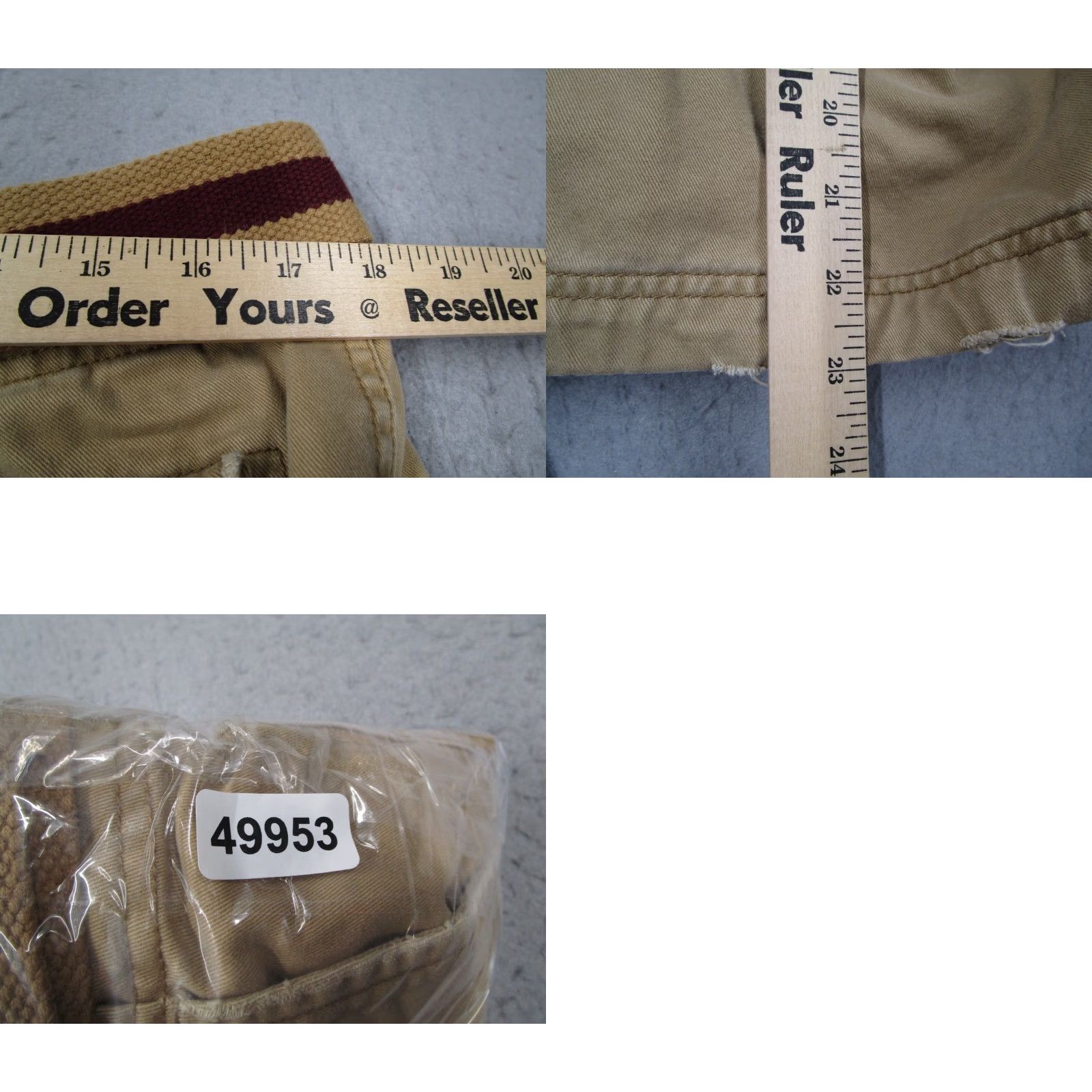 Vintage VINTAGE Aéropostale Cargo Shorts Mens 36 Beige Belted 11" Drawstring Pockets 100% Cotton Size US 36 / EU 52 - 8 Thumbnail