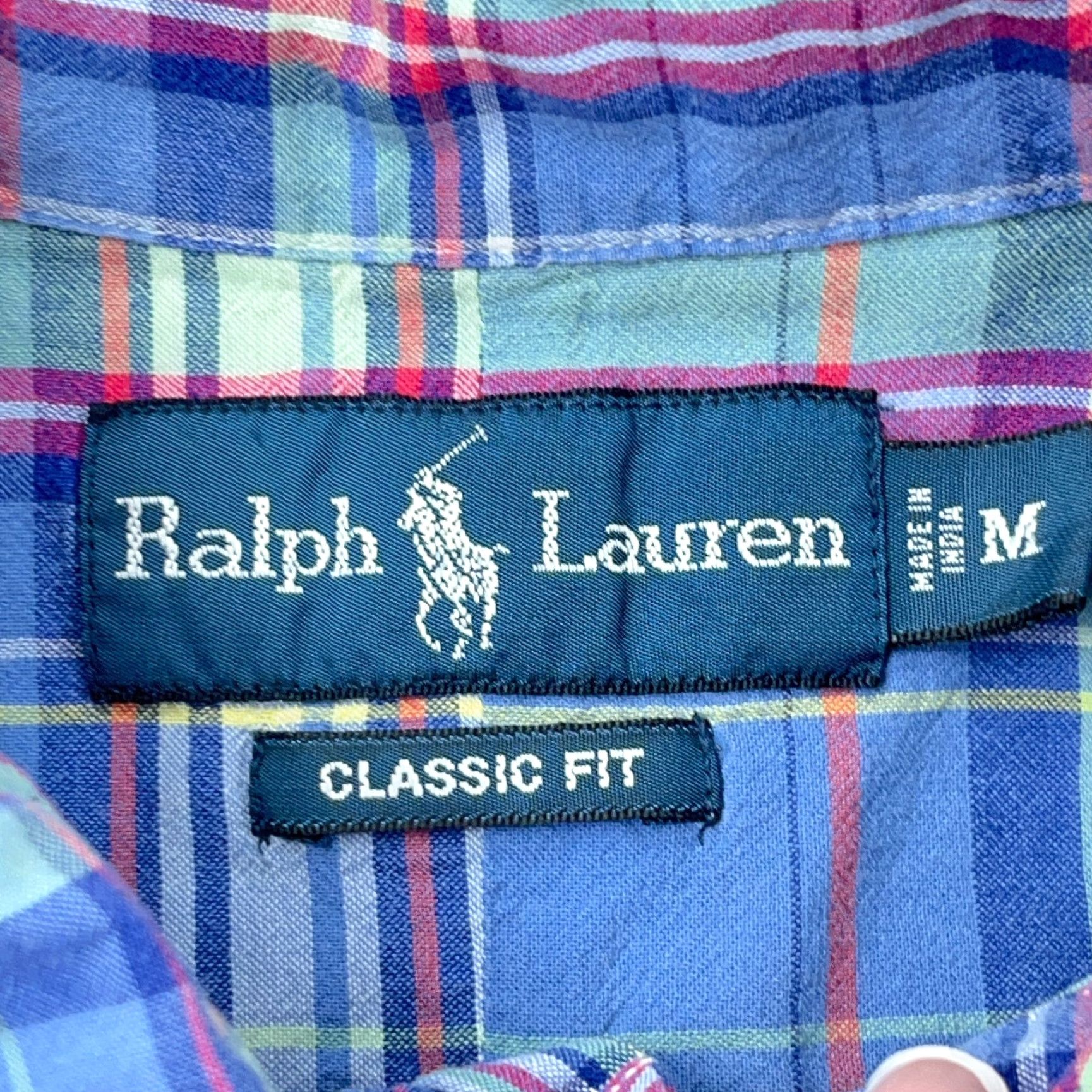 Ralph Lauren Ralph Lauren Button-Up Shirt Men Medium Blue Pink Plaid Classic Fit Size US M / EU 48-50 / 2 - 3 Thumbnail