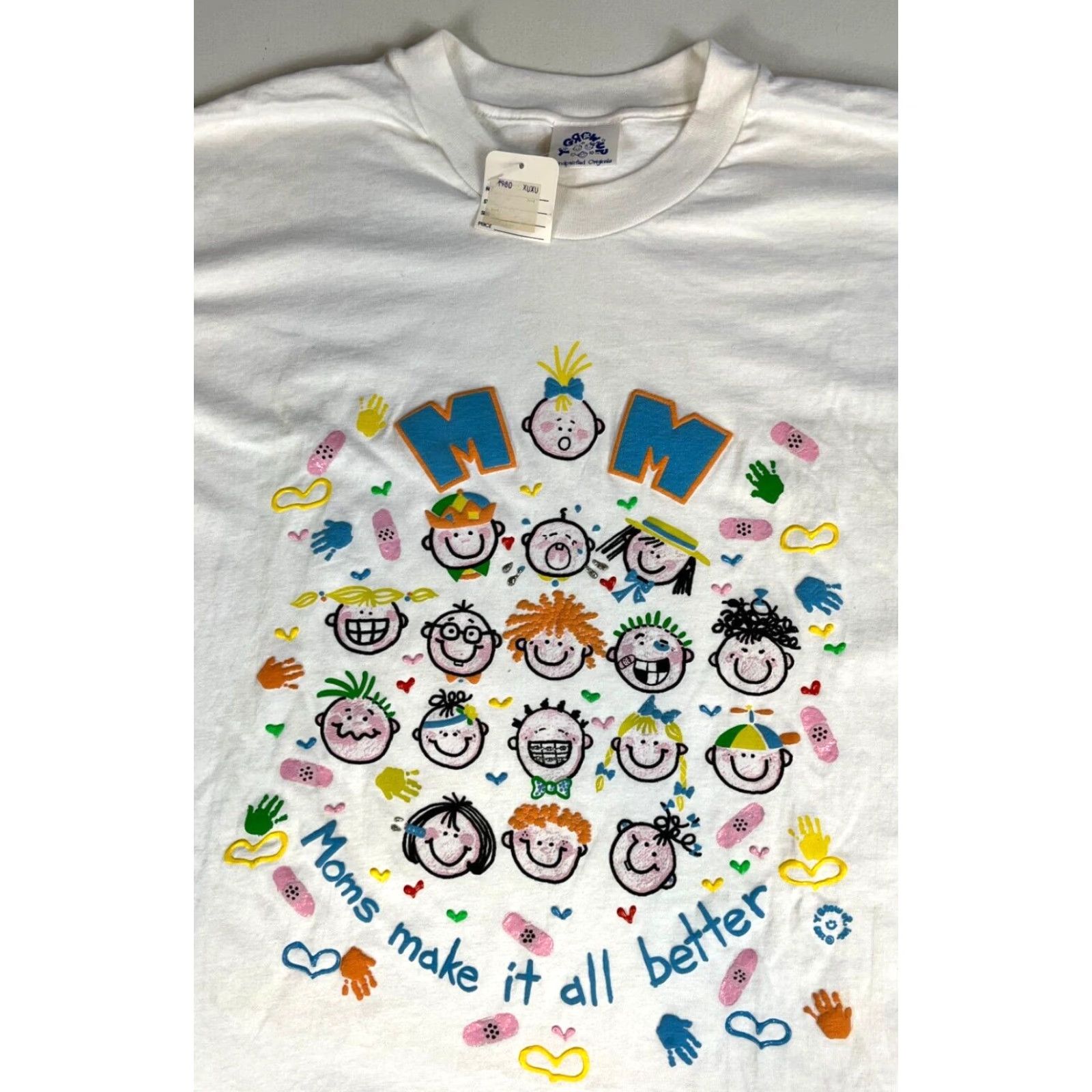 Vintage VINTAGE NWT Y-Grow-Up T-Shirt Unisex Adults Crew Neck Short Sleeve 2XL White 80s Mom Hand Painted Originals Size XXL / US 16-18 / IT 52-54 - 3 Thumbnail