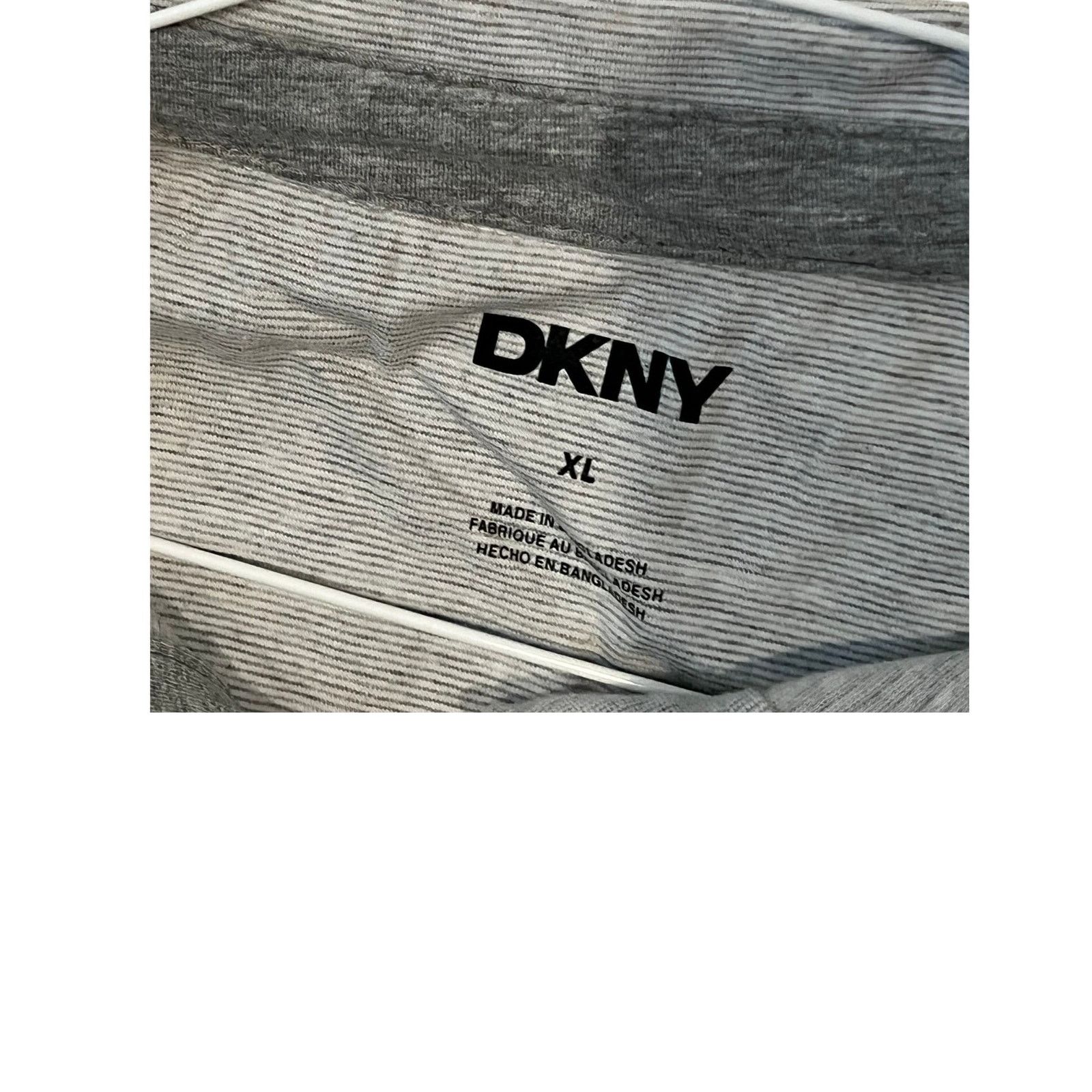 DKNY DKNY White Horizontal Pin Stripe Polo Shirt Mens XL Size US XL / EU 56 / 4 - 3 Thumbnail