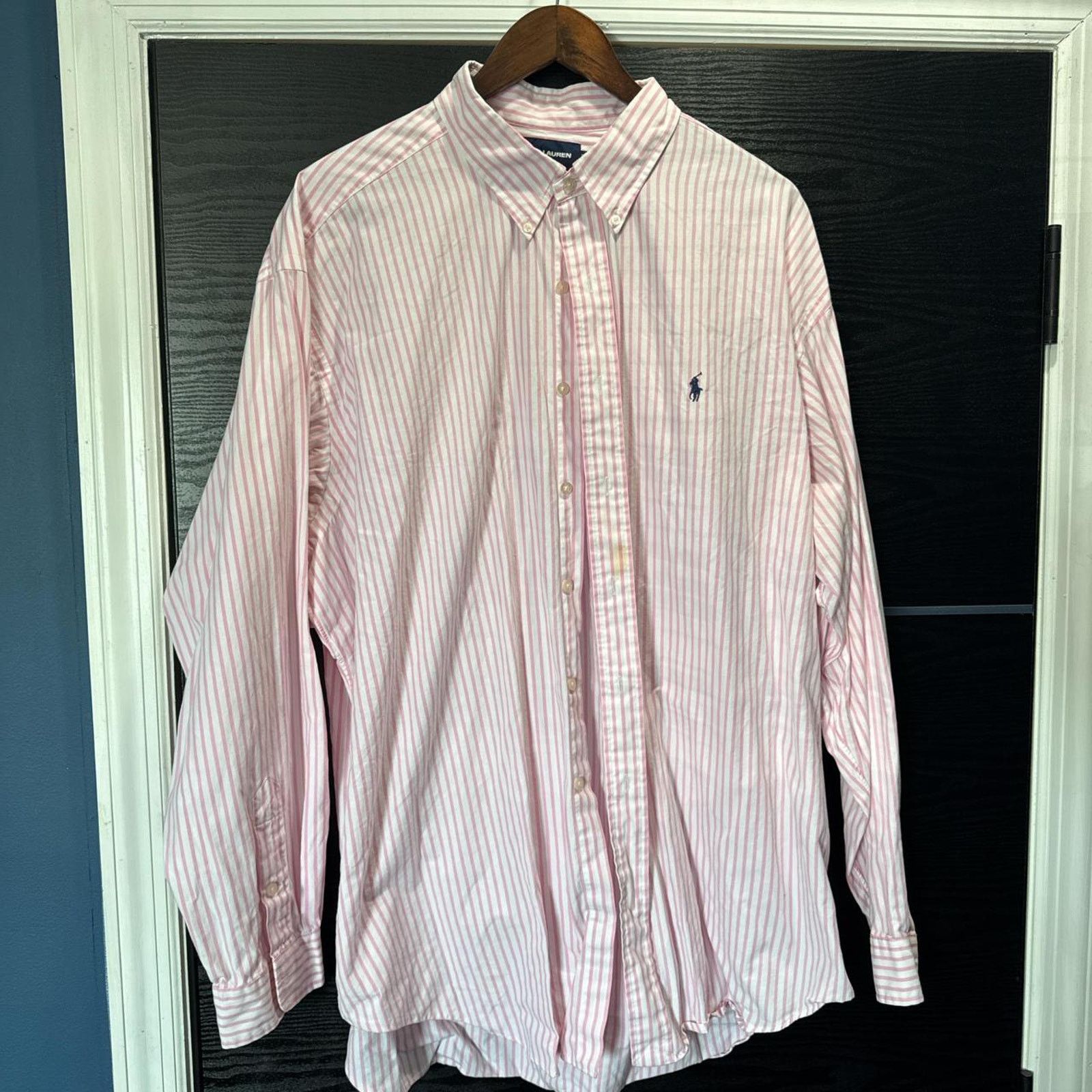 Polo Ralph Lauren Polo Ralph Lauren Pink and White Shirt Size US XXL / EU 58 / 5 - 1 Thumbnail