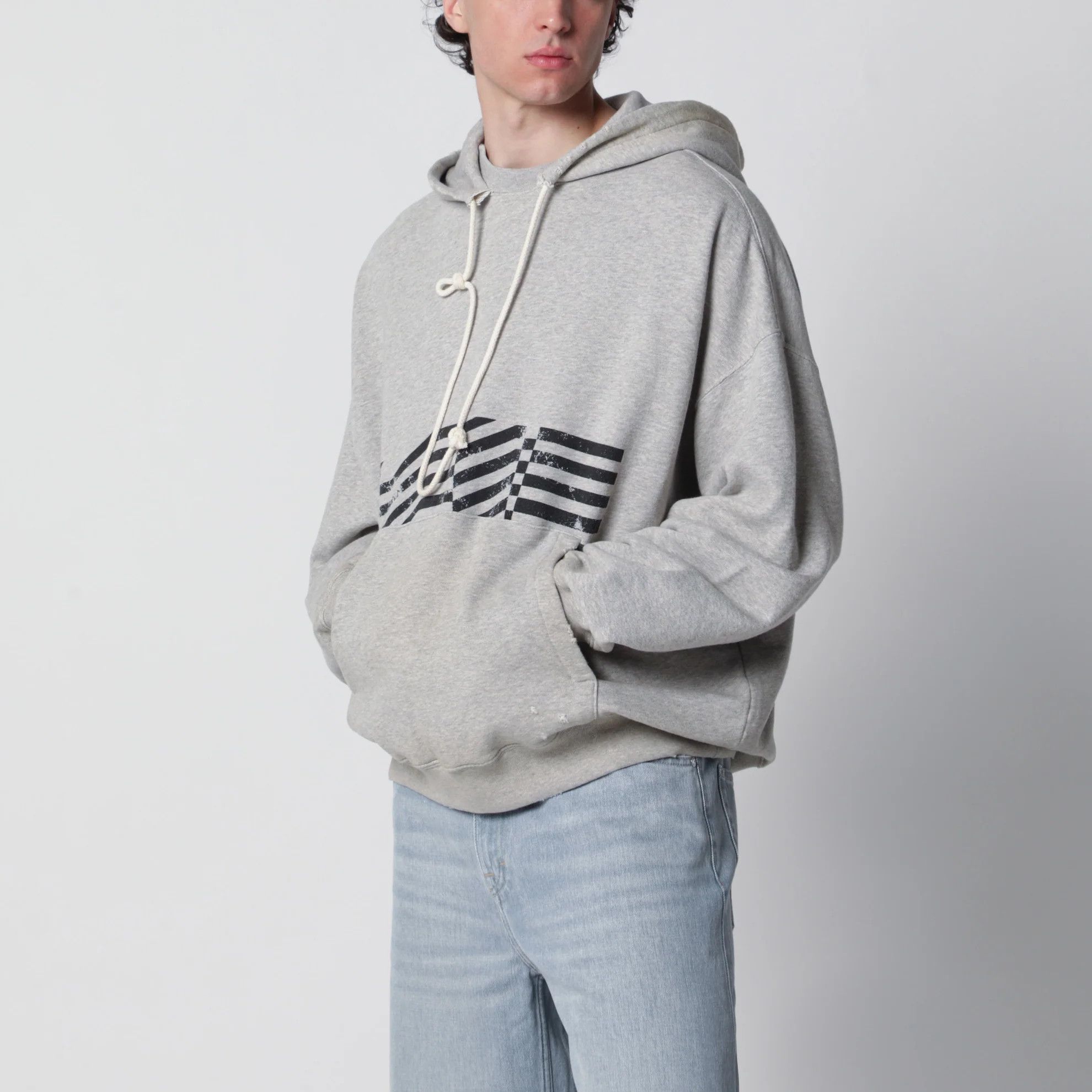 Golden Goose o1d2blof0426 Print Sweatshirt Hoodie in Gray Size US XL / EU 56 / 4 - 4 Thumbnail