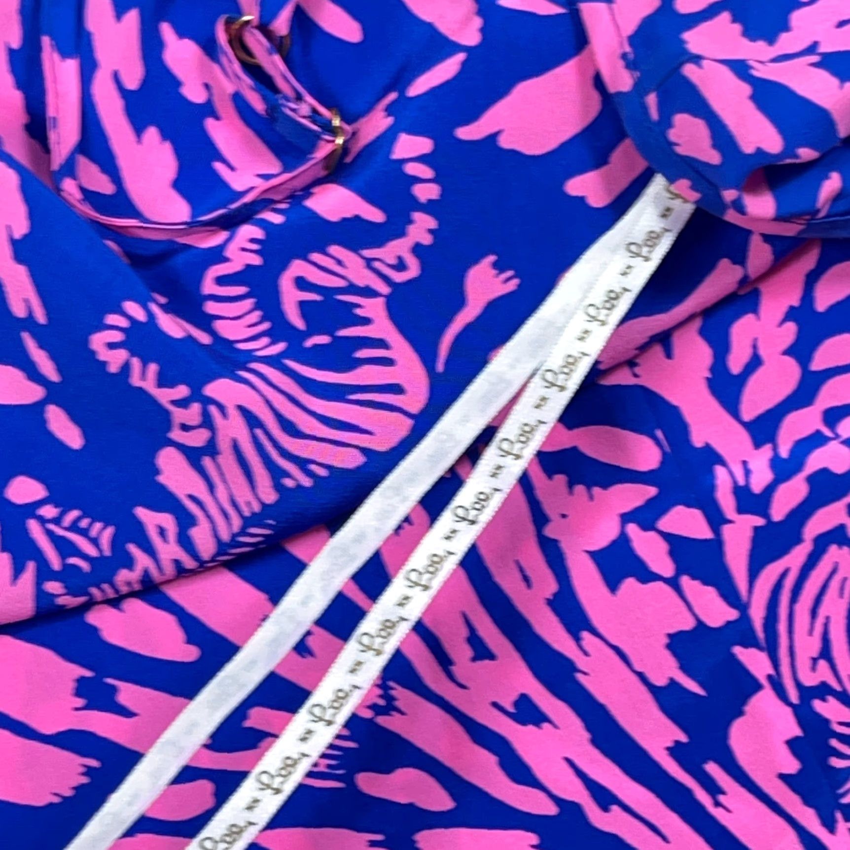 Lilly Pulitzer Lilly Pulitzer Tank XS Pink Blue Zebra Grass Silk Spaghetti Strap Adjustable Camisole Beach Colorful 100% Silk Size XS / US 0-2 / IT 36-38 - 7 Thumbnail