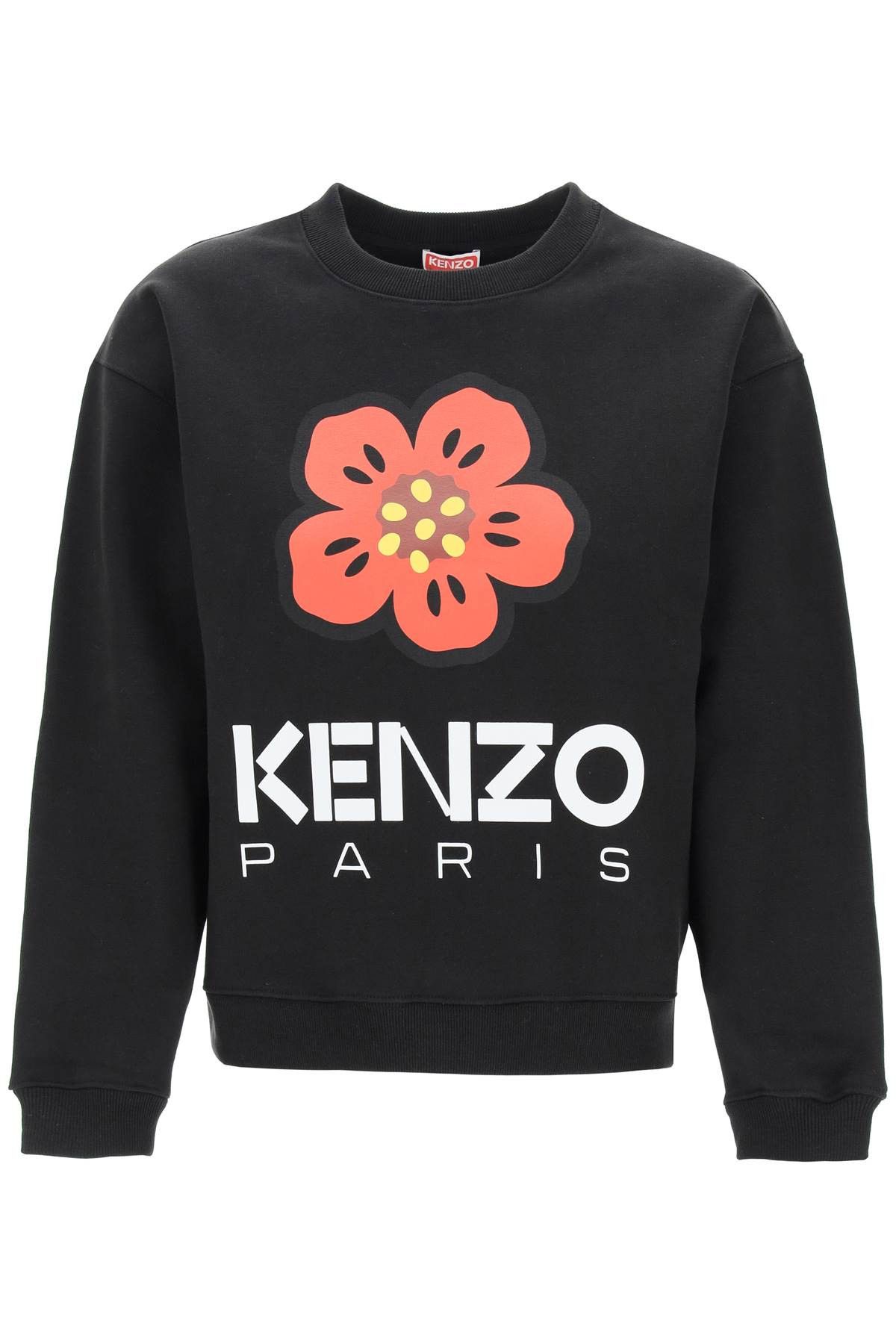 image of Kenzo Bokè Flower Crew-Neck Sweatshirt in Black, Women's (Size Small)