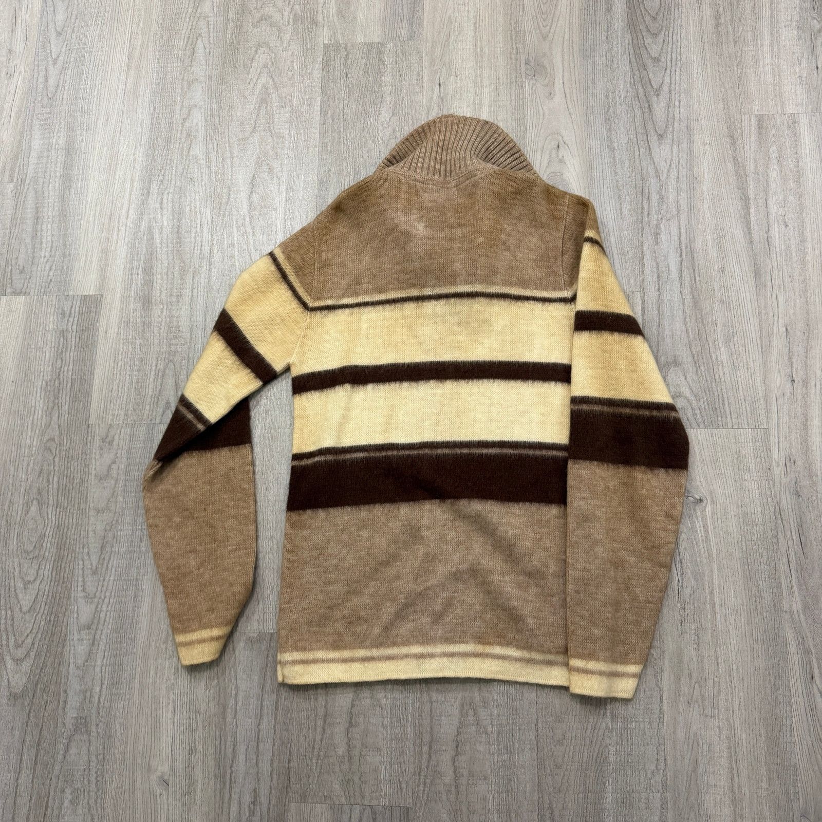 Vintage Vintage Sweater Emporium Full Zip Men's Small Brown Cream Size US S / EU 44-46 / 1 - 7 Thumbnail