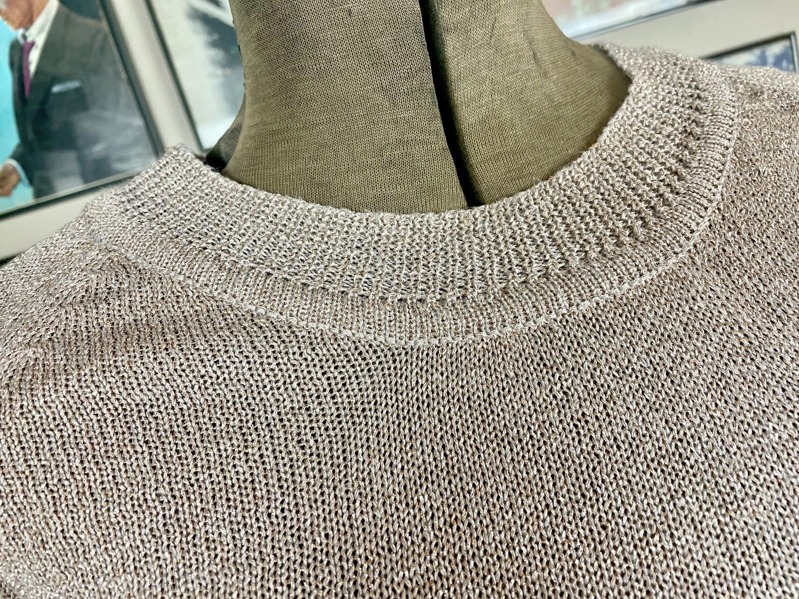 Designer Millau open back metallic sweater womens size (S) Rosegold Size S / US 4 / IT 40 - 5 Thumbnail
