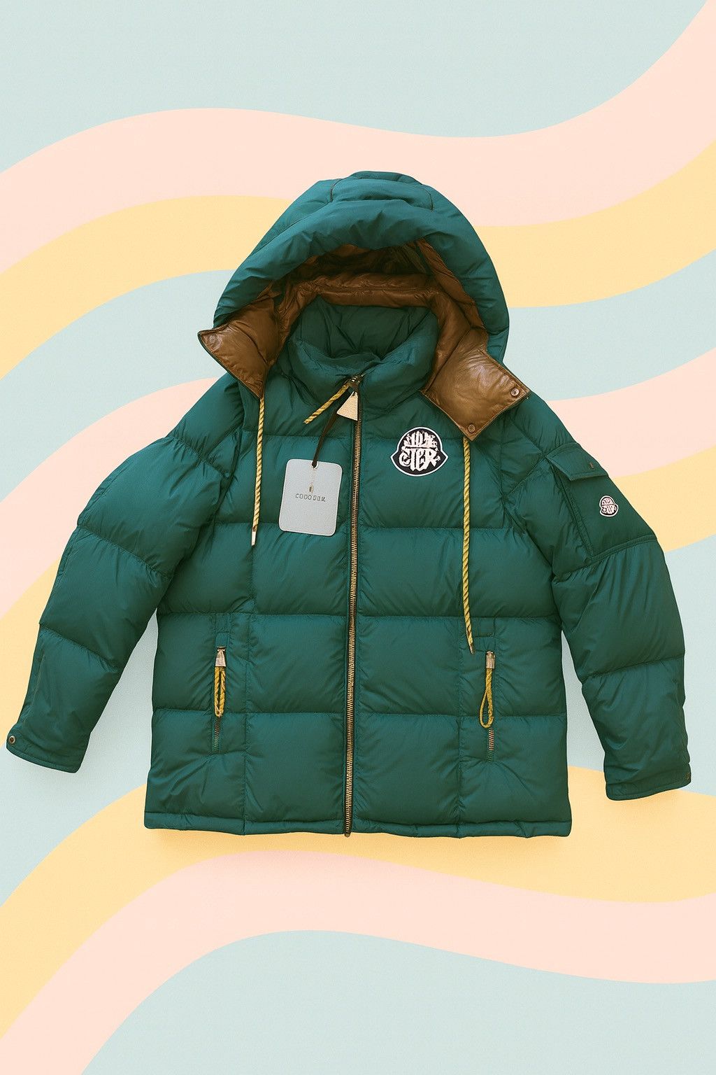 Moncler MONCLER MARIVELES GIUBBOTTO DOWN JACKET (GREEN) Size US L / EU 52-54 / 3 - 1 Thumbnail