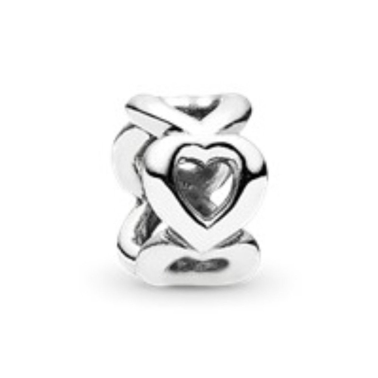 pandora PANDORA Retired Sterling Silver Open Heart Spacer - 790454 Size ONE SIZE - 1 Thumbnail