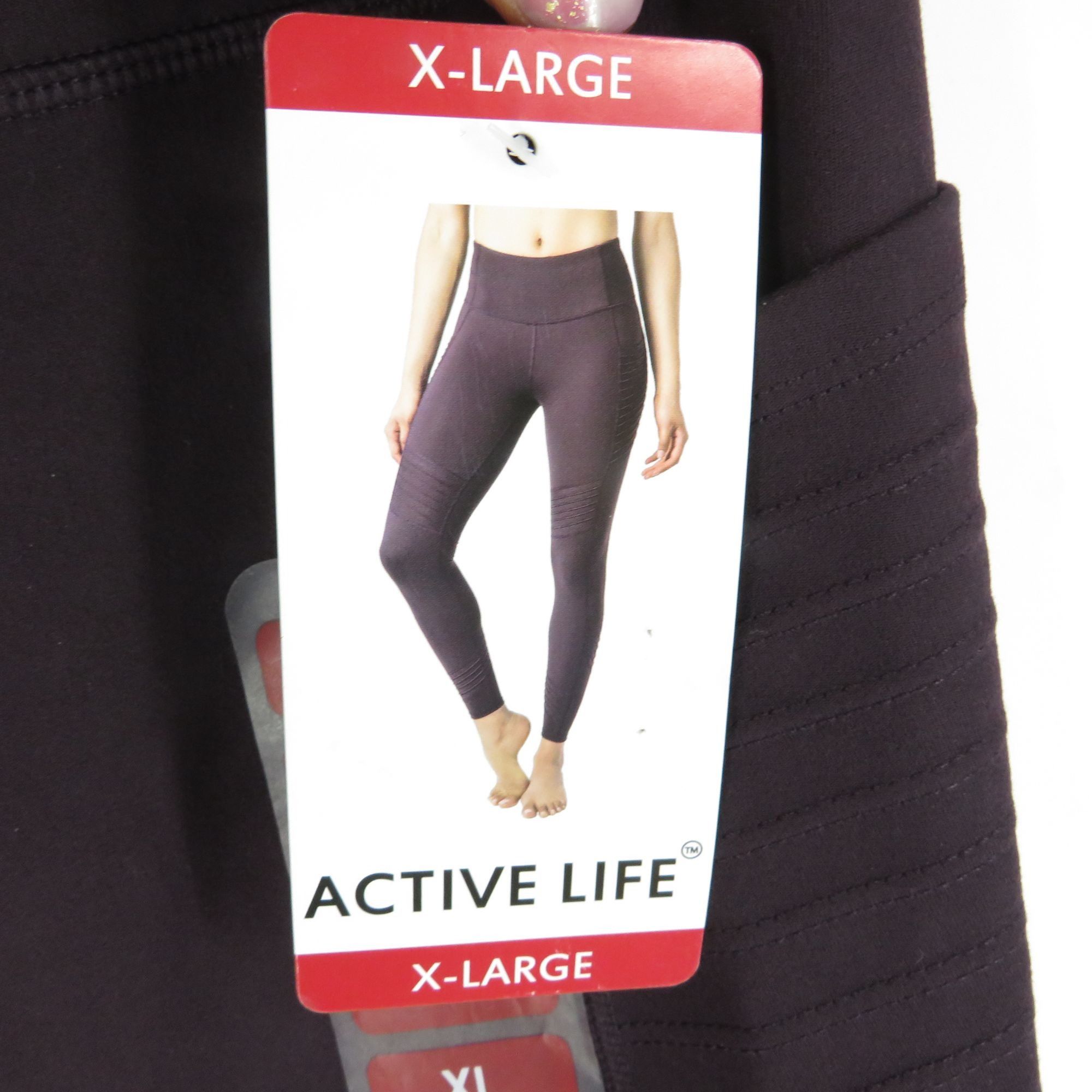 Other Active Life Women's X-Large Dark Cherry High-Waist Leggings Size 31" - 1 Thumbnail