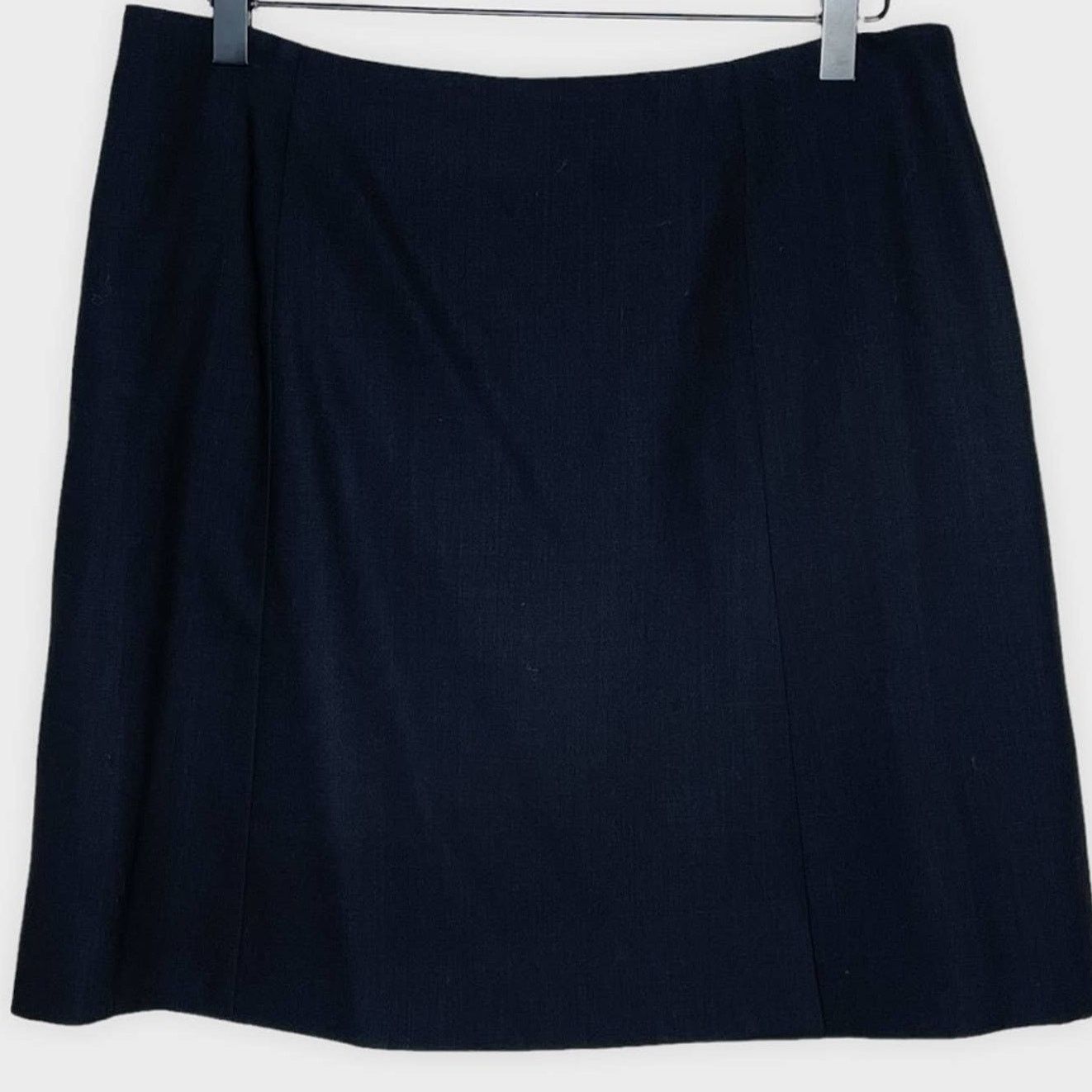 Emporio Armani NWT Emporio Armani black all seasons wool split hem skirt Size 30" / US 8 / IT 44 - 1 Thumbnail