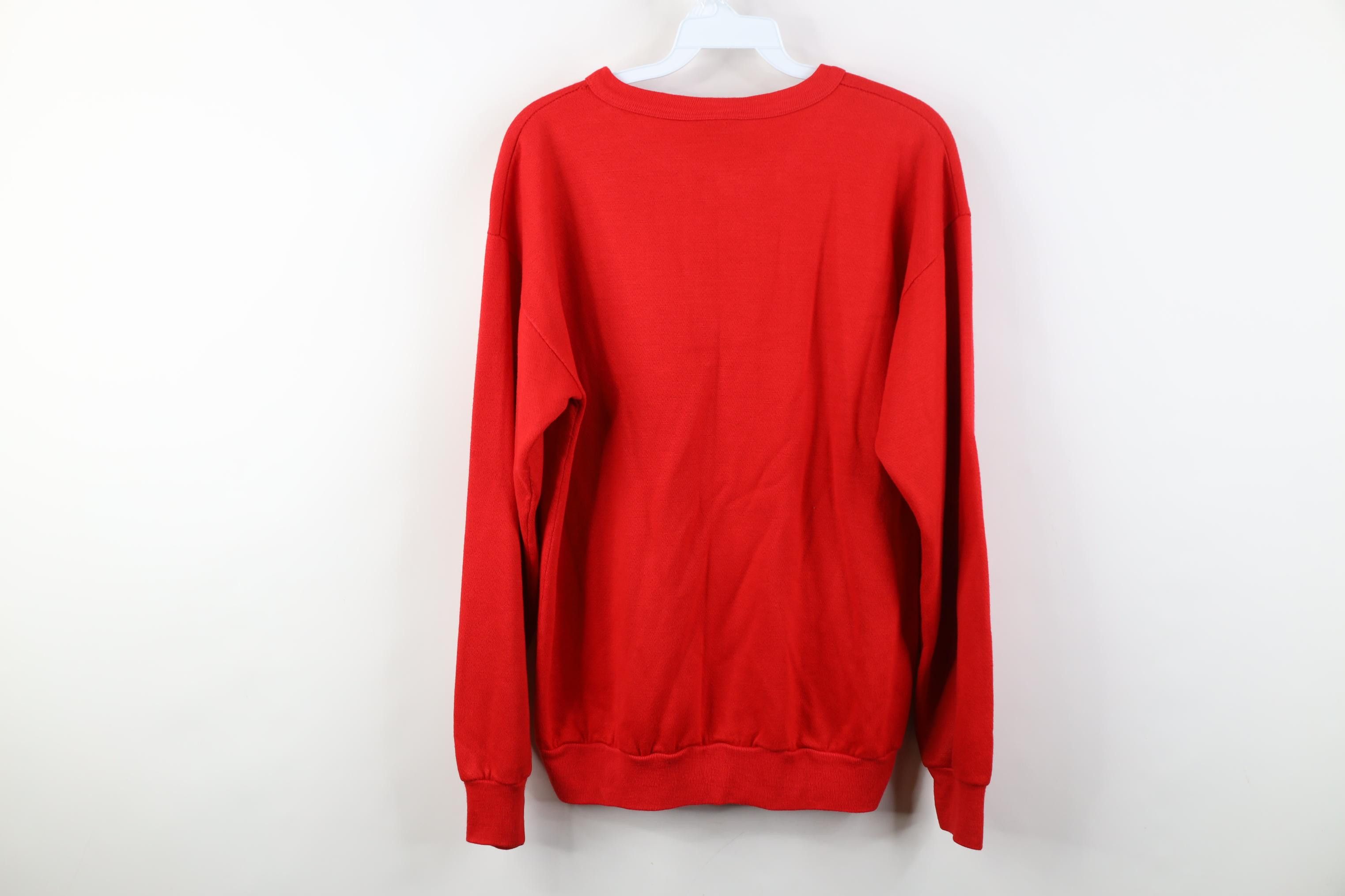 Vintage Vintage 80s 90s Streetwear Faded Henley Sweatshirt Red USA Size US S / EU 44-46 / 1 - 12 Thumbnail