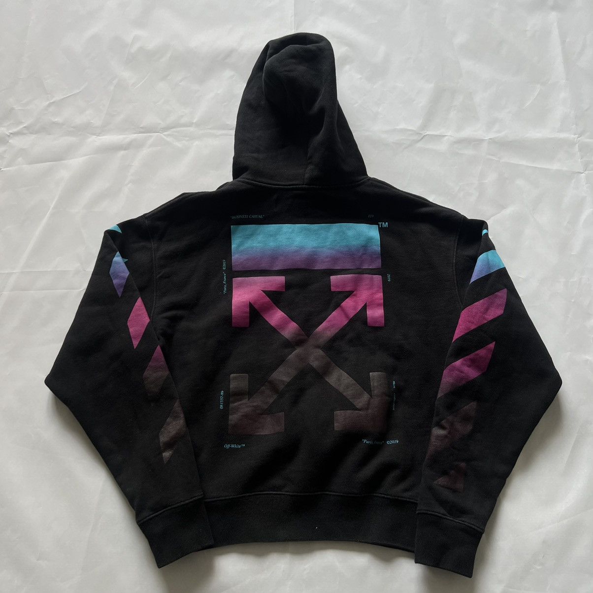 OFF-WHITE FW18 DIAG GRADIENT HOODIE